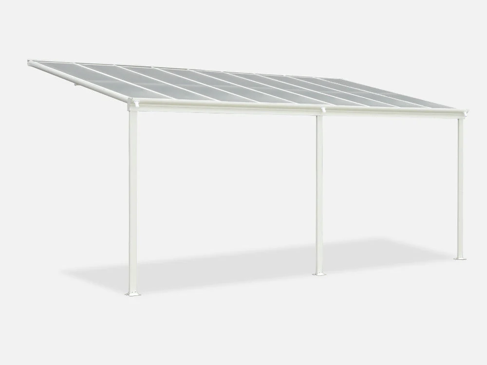 Patio Canopy 18'x10' ft - 5.57 x 3.03 x 2.58M - WHITE - Image 2