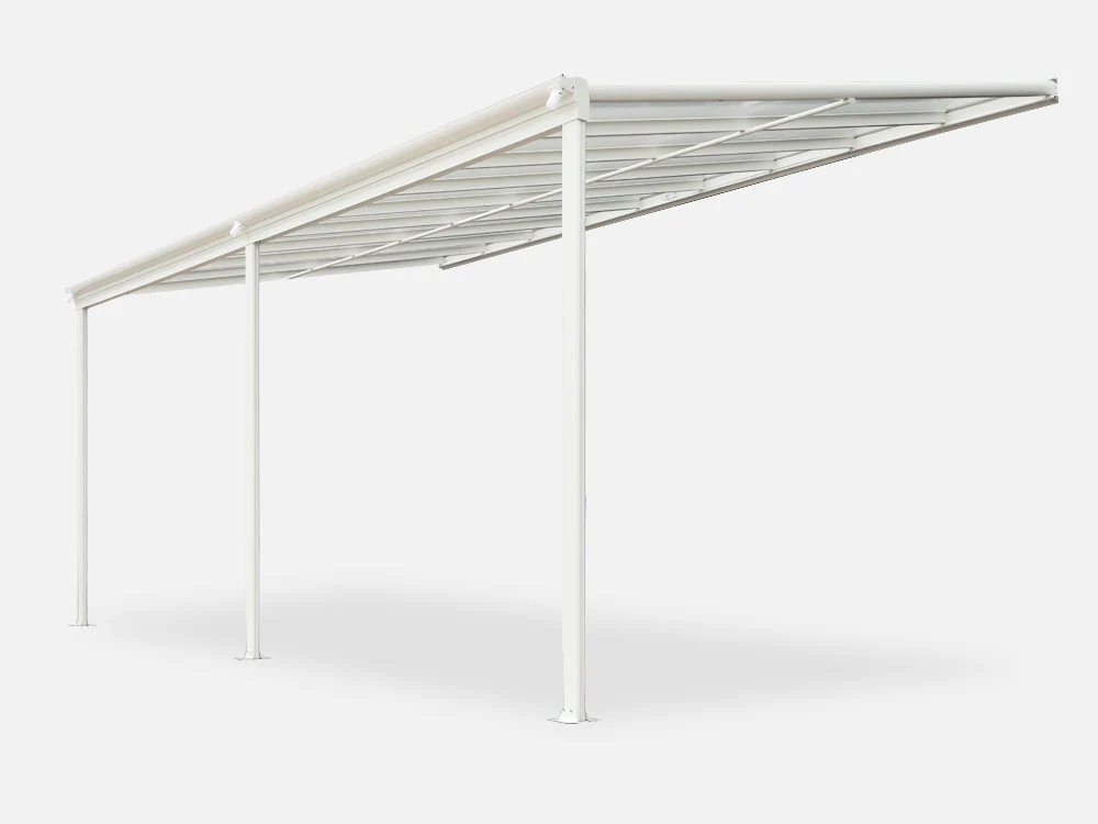 Patio Canopy 18'x10' ft - 5.57 x 3.03 x 2.58M - WHITE - Image 3