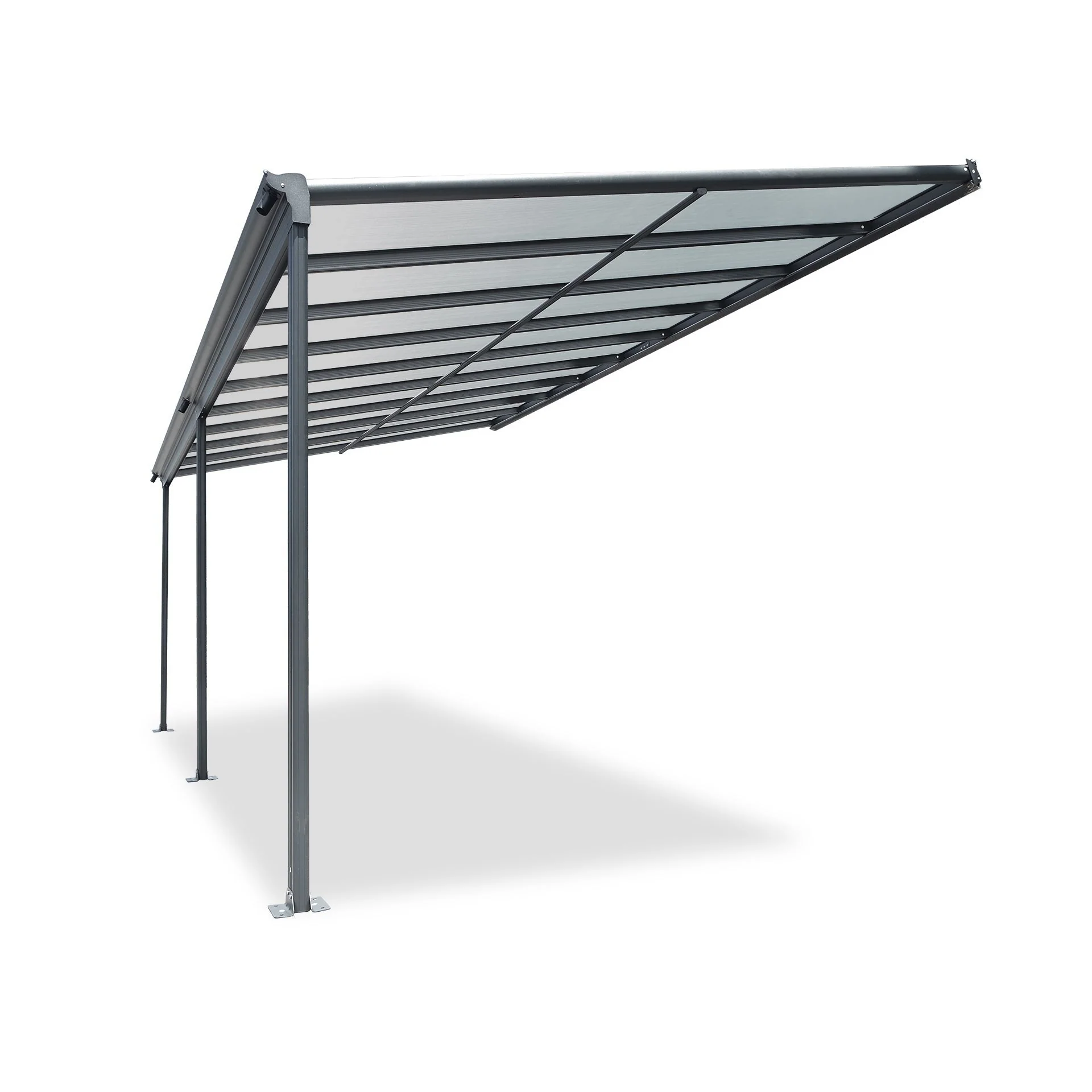 Patio Canopy Roof 5.57m x 3m - Charcoal Grey - Image 9