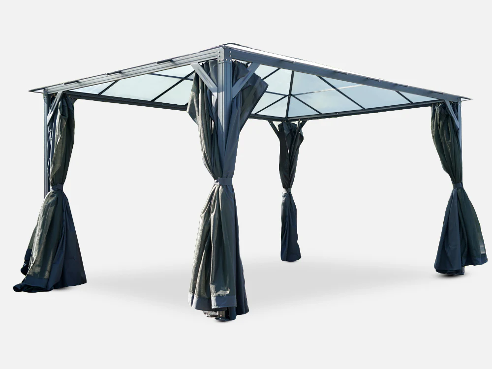 Patio Gazebo Aluminium Gazebo with Mosquito Netting 4x3M