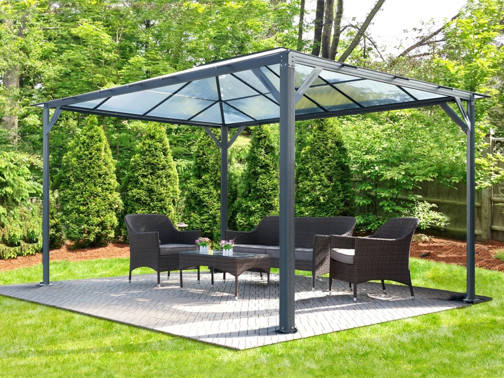 Patio Gazebo Aluminium Hardtop Gazebo 3x3M - Image 10