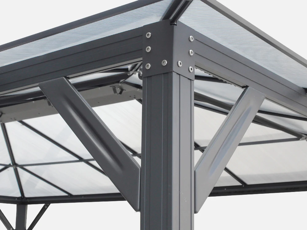 Patio Gazebo Aluminium Hardtop Gazebo 4x3M - Image 8