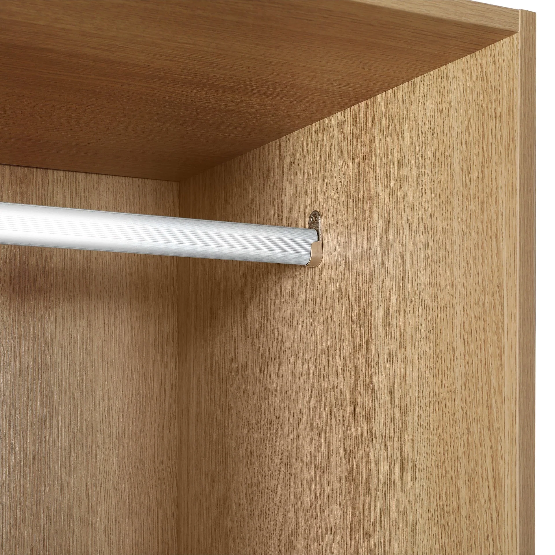 Payette 3 Drawer Wardrobe - Oak - Image 9