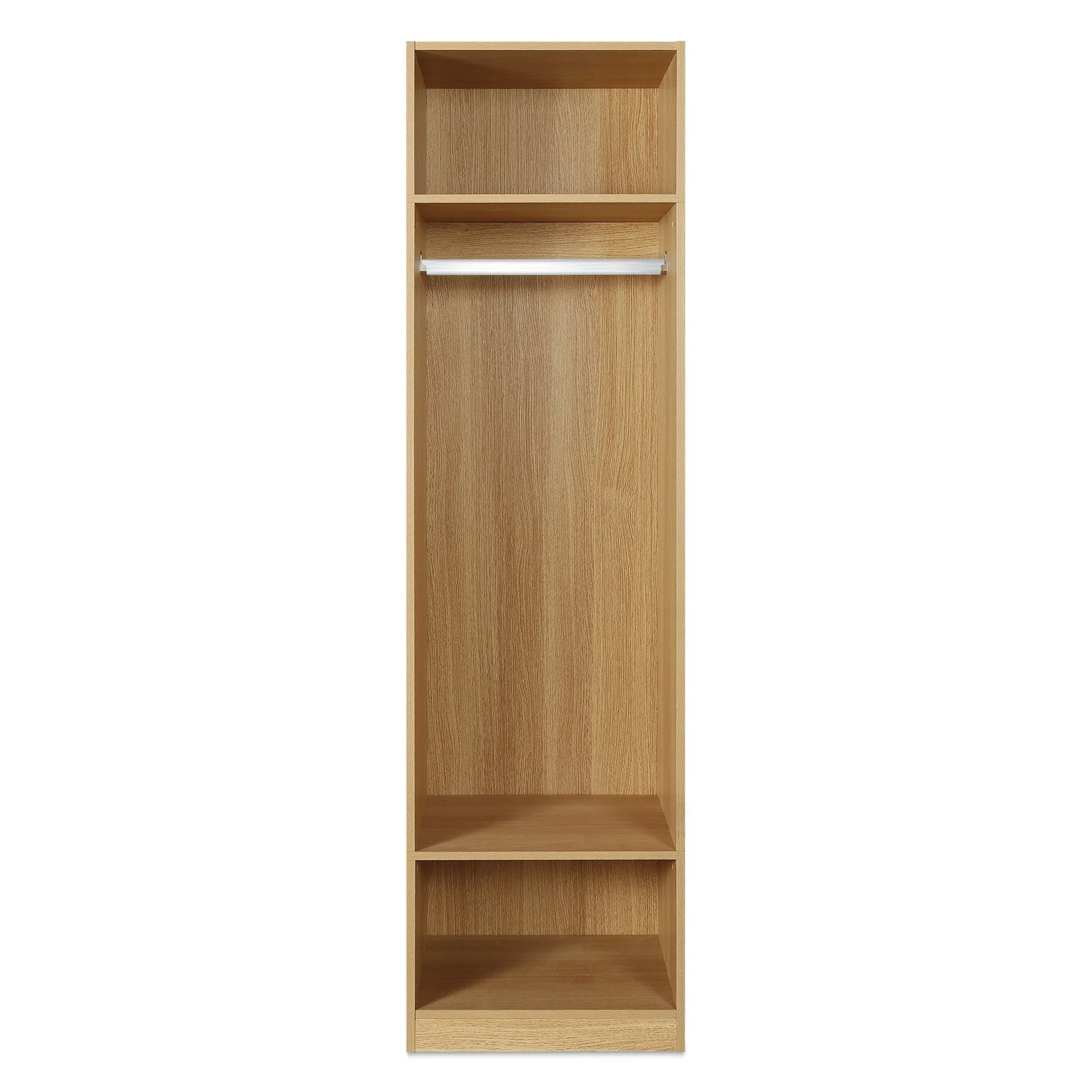 Payette 3 Shelf & Hanging Wardrobe - Oak - Image 9