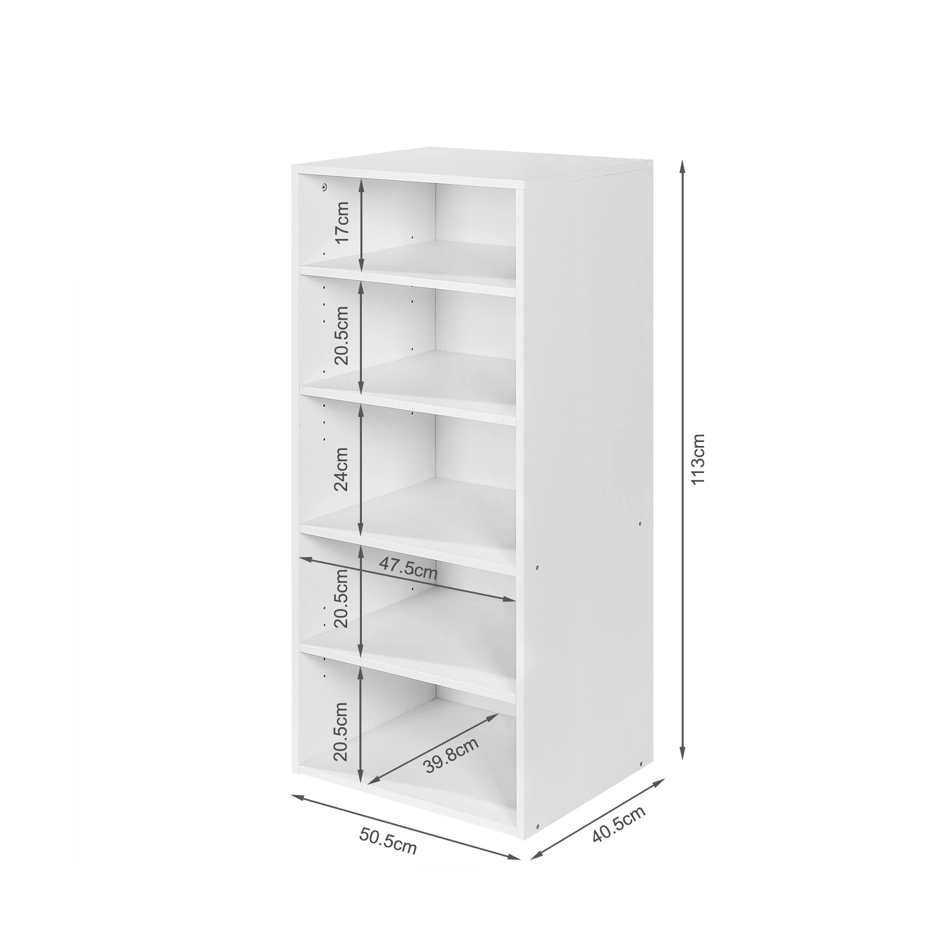 Payette 5 Shelf Wardrobe - White - Image 11
