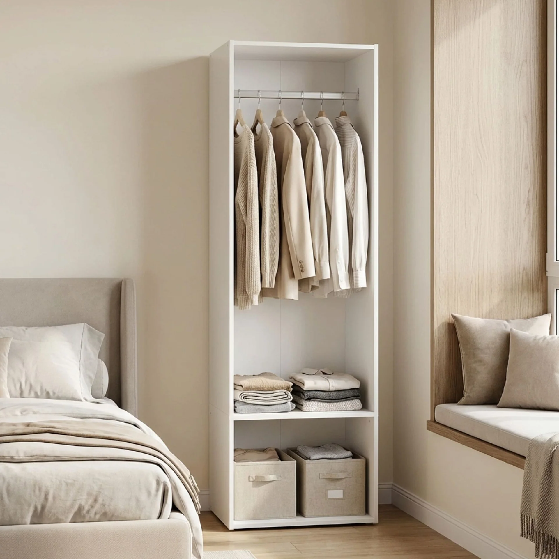 Payette Open Wardrobe - White - Image 2