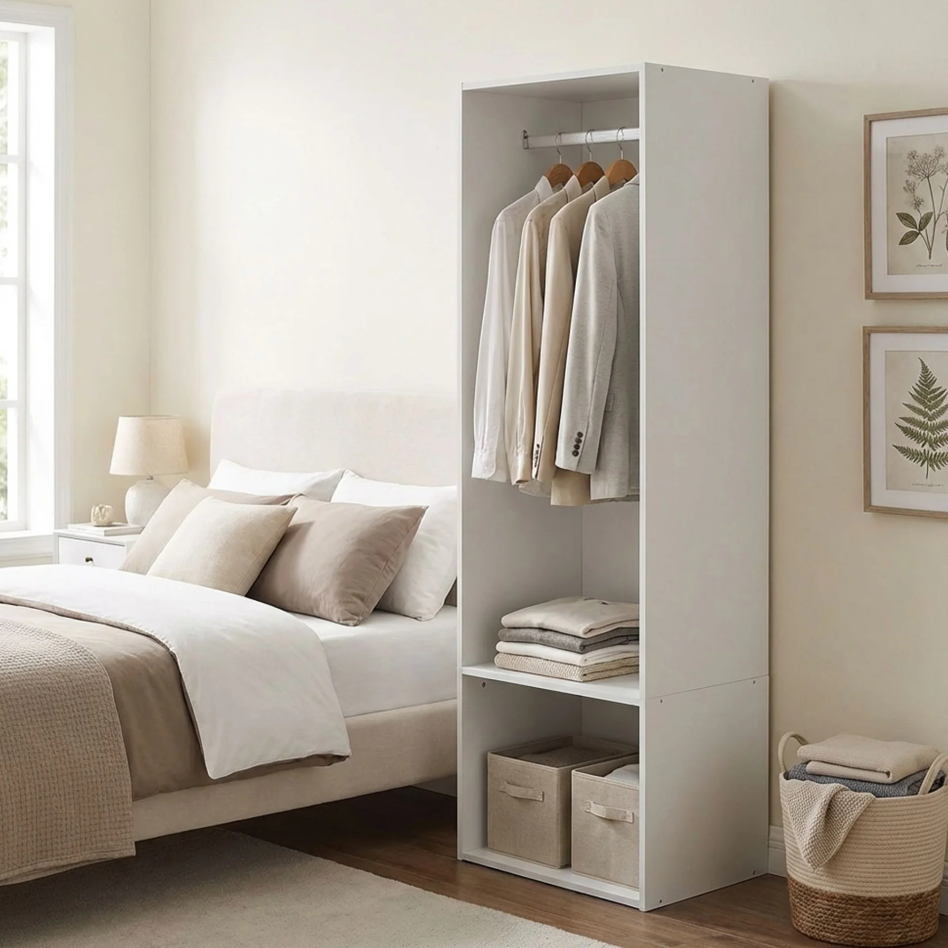 Payette Open Wardrobe - White - Image 4