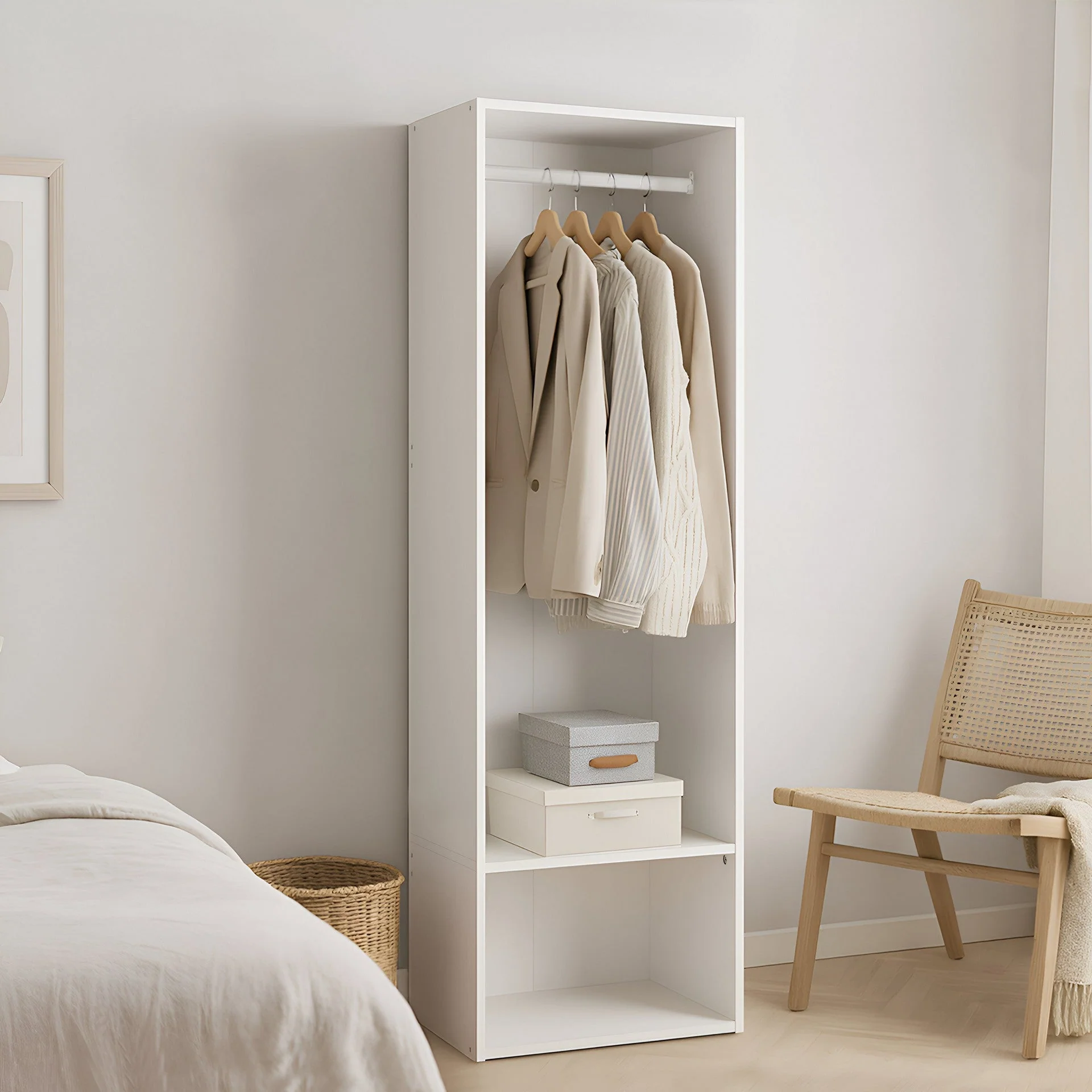 Payette Open Wardrobe - White - Image 7