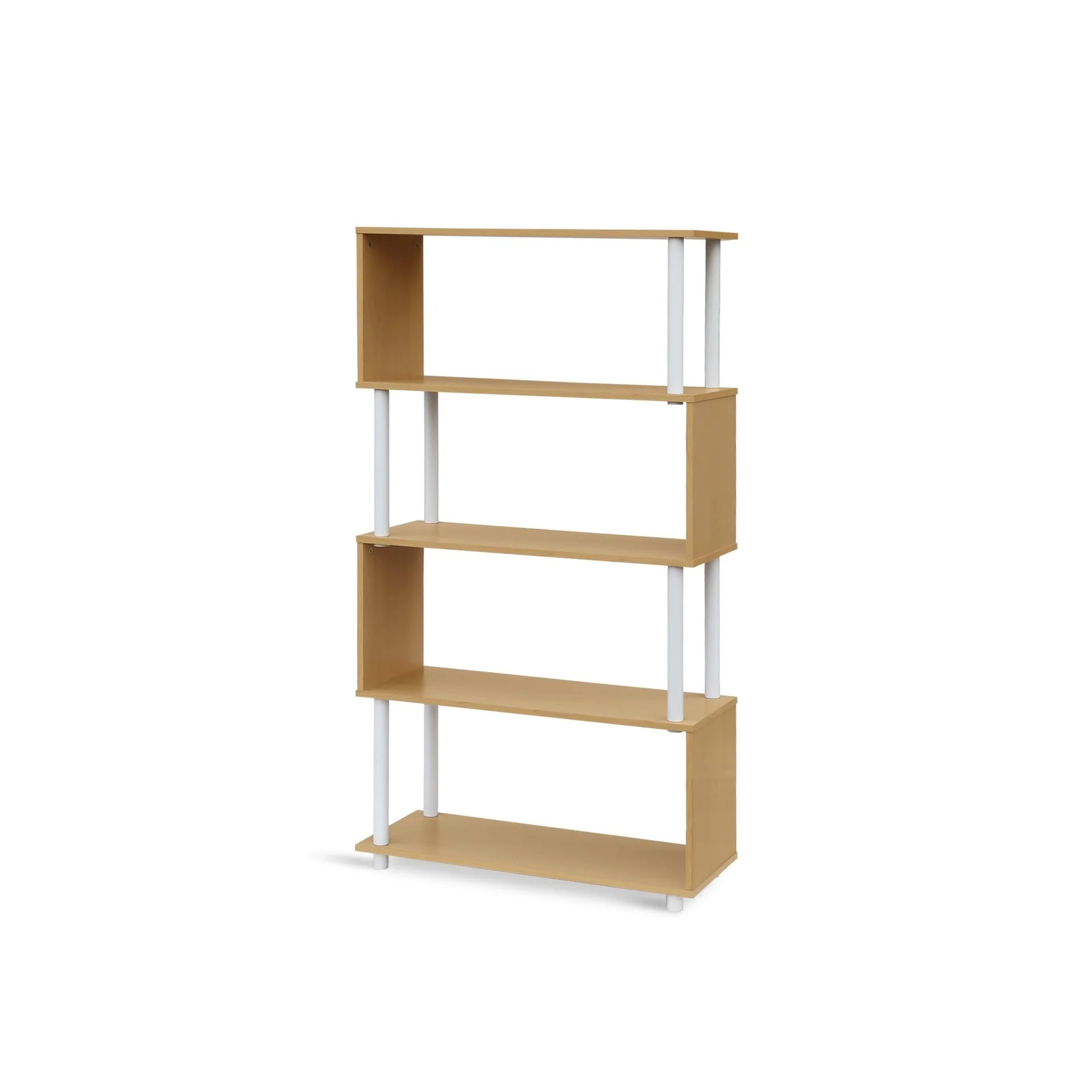 Petone 5 Tier Flexi Storage Rack - Maple + White - Image 7