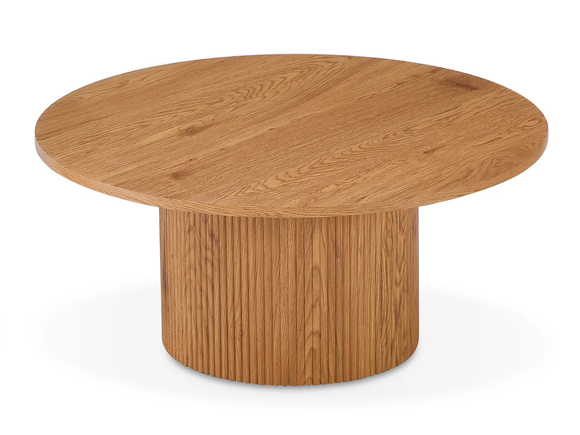 Peyton Round Coffee Table 80cm - Oak - Image 6