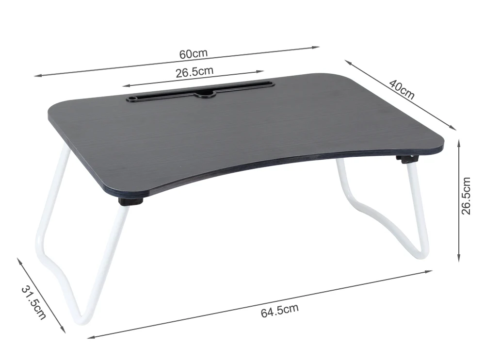 Portable Laptop Stand Desk Bed Tray Table - BLACK - Image 8