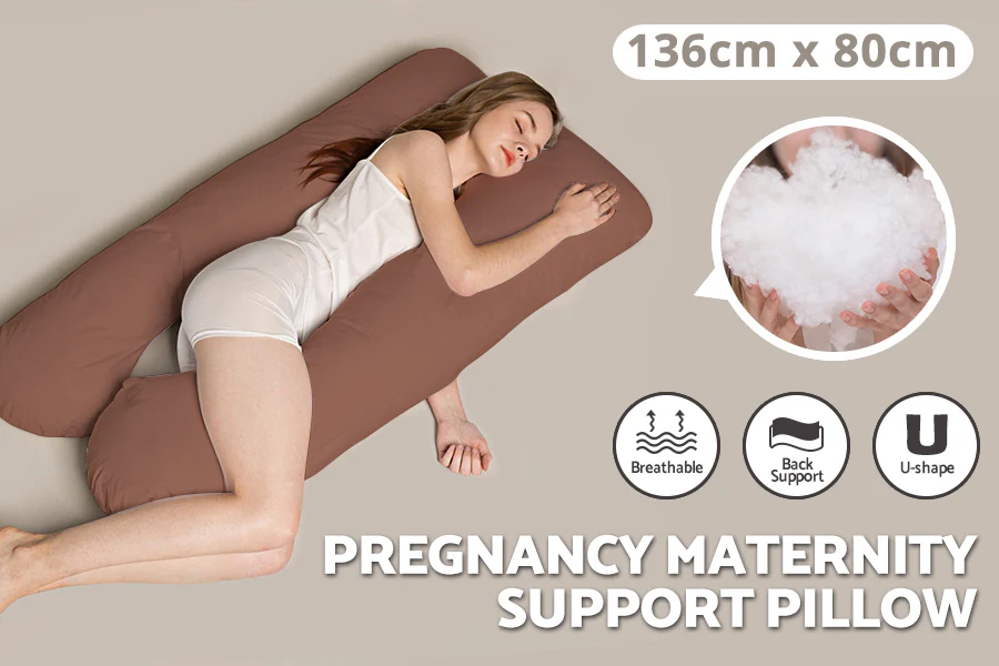Pregnancy Pillow Maternity Support U SHAPE - BROWN - Image 8