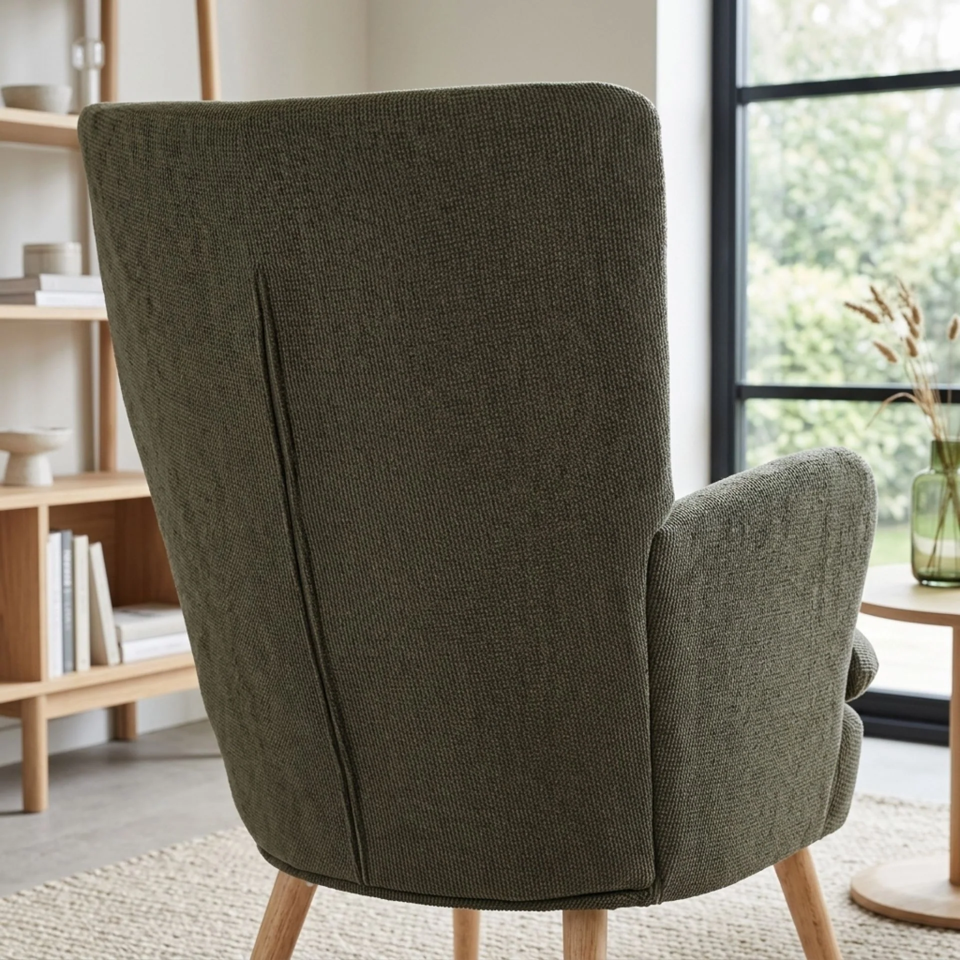 Puff Velvet Armchair - Dark Green - Image 5
