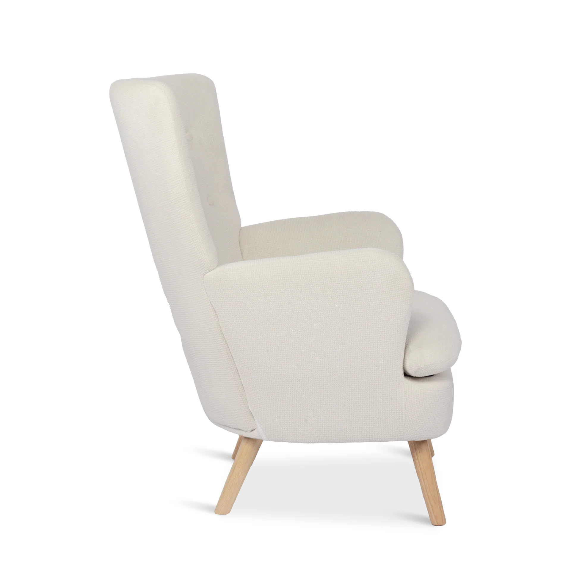 Puff Velvet Armchair - White - Image 9