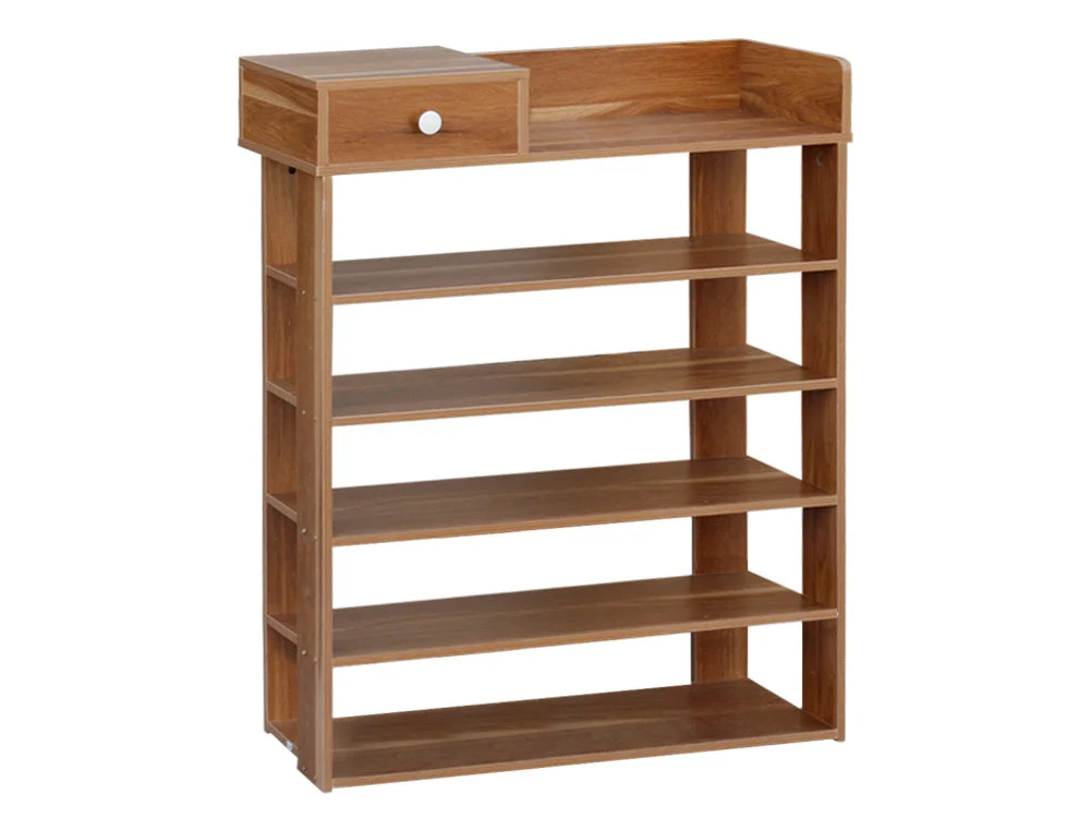 PUKAKI 6 Tiers Shoe Rack Organiser Shelf - OAK - Image 16
