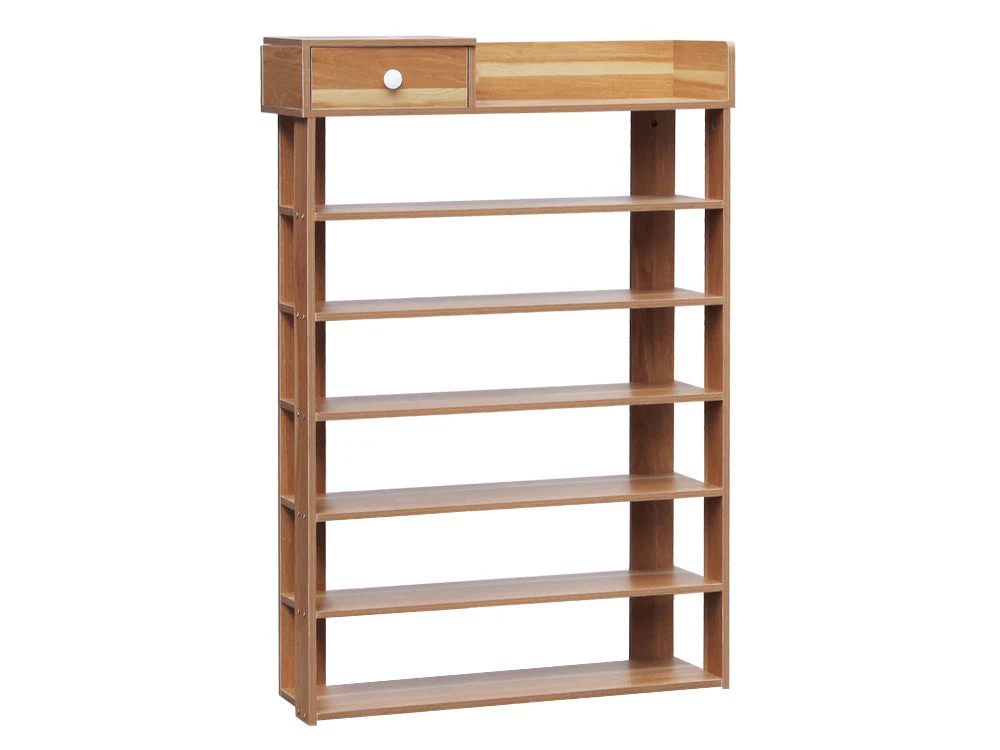 PUKAKI 7 Tiers Shoe Rack Organiser Shelf - OAK - Image 4