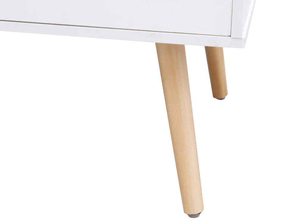 RILEY 1 Drawer Wooden Coffee Table - WHITE - Image 4