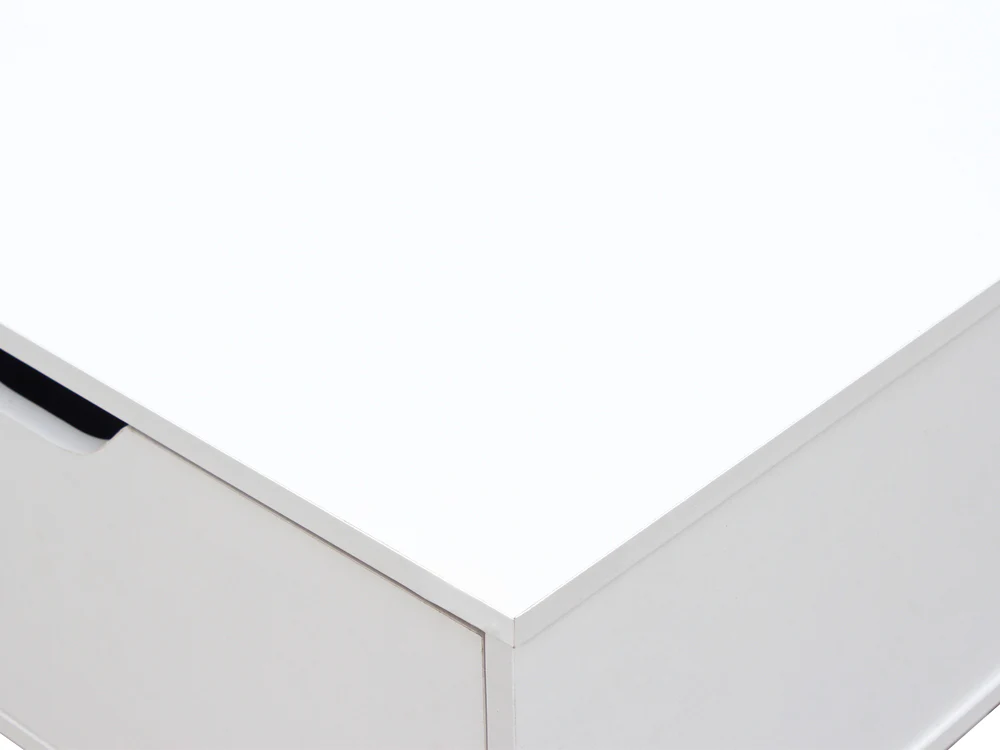 RILEY 1 Drawer Wooden Coffee Table - WHITE - Image 7