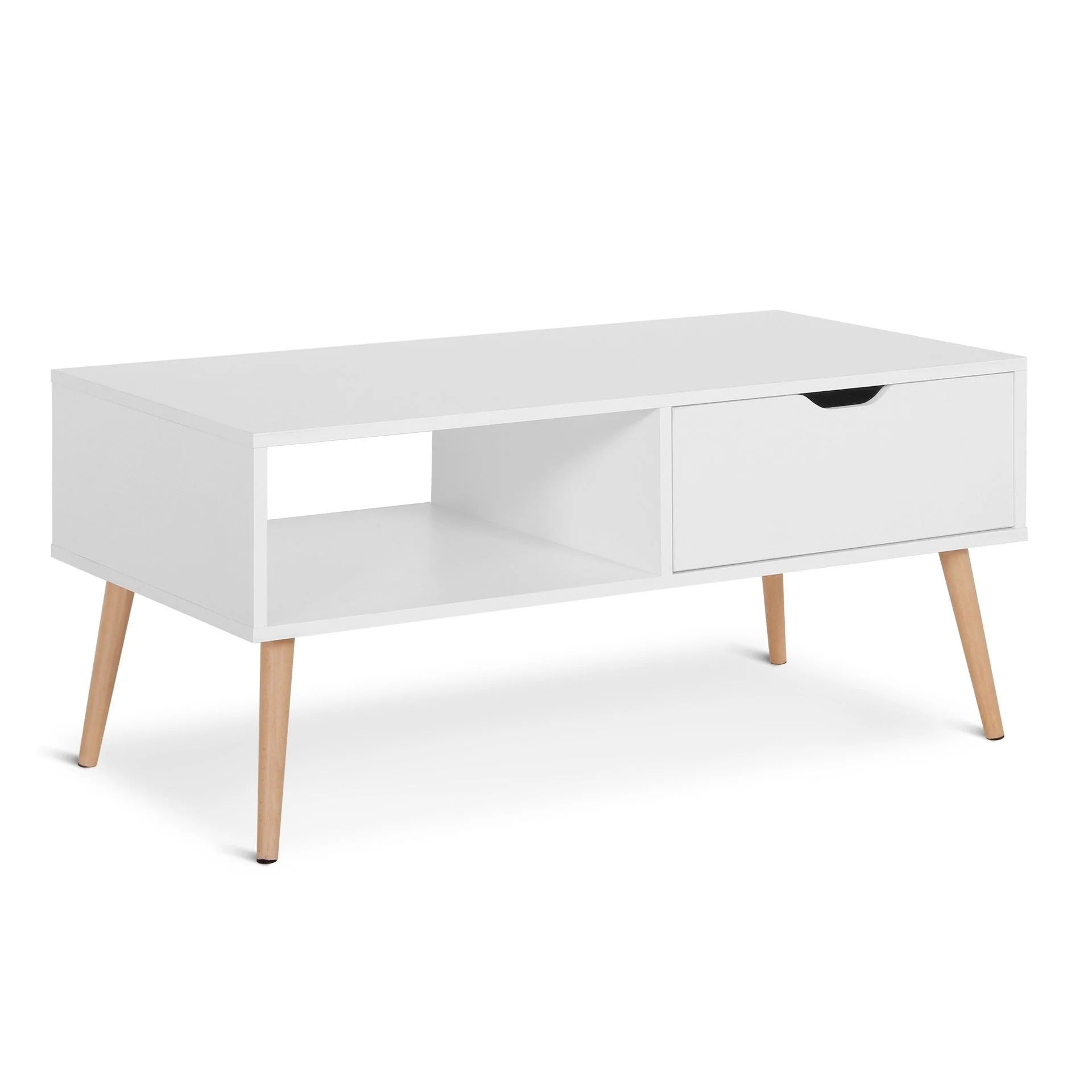 Riley Wooden Coffee Table - White - Image 7