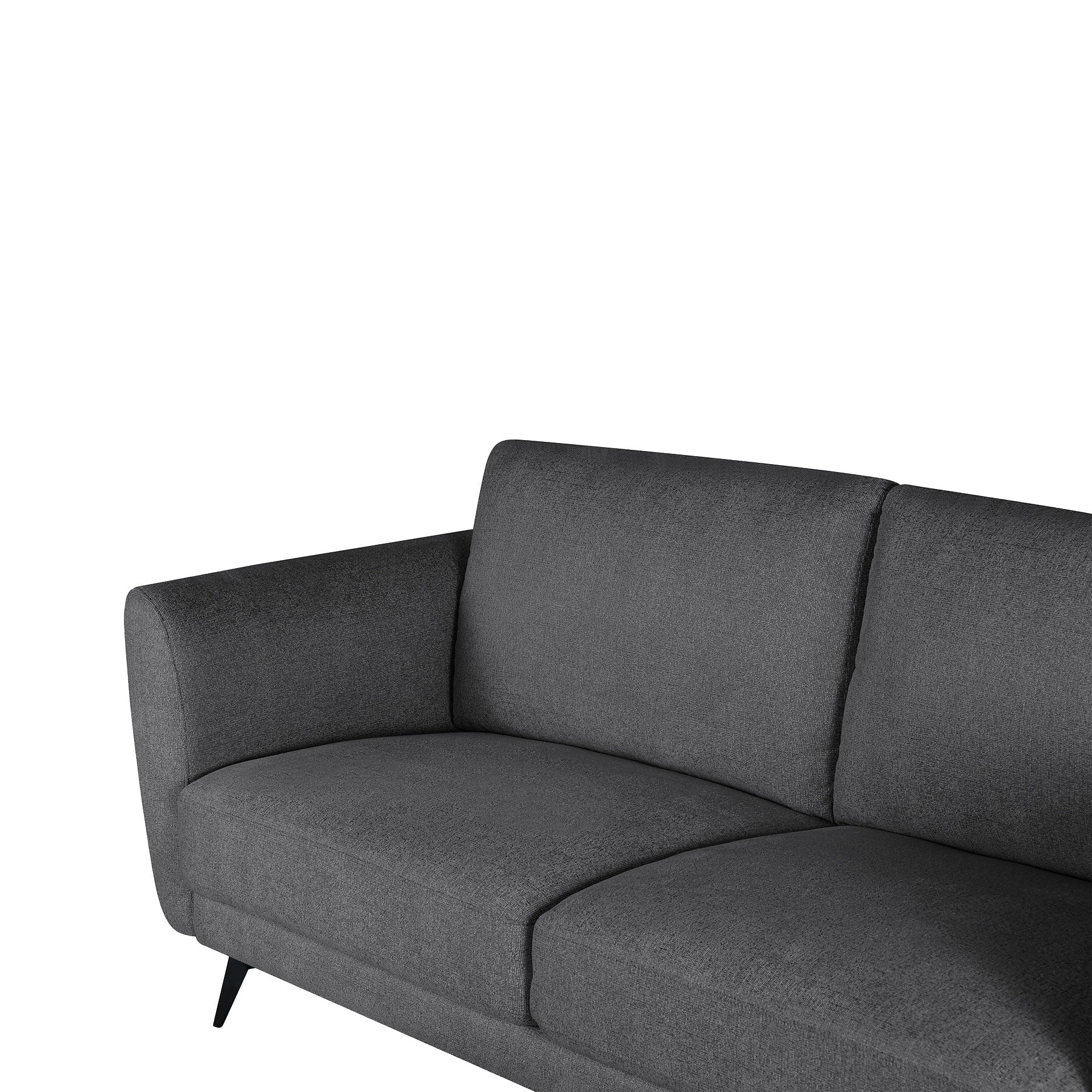 Rivel Chenille 3 Seater Sofa - Dark Grey - Image 11