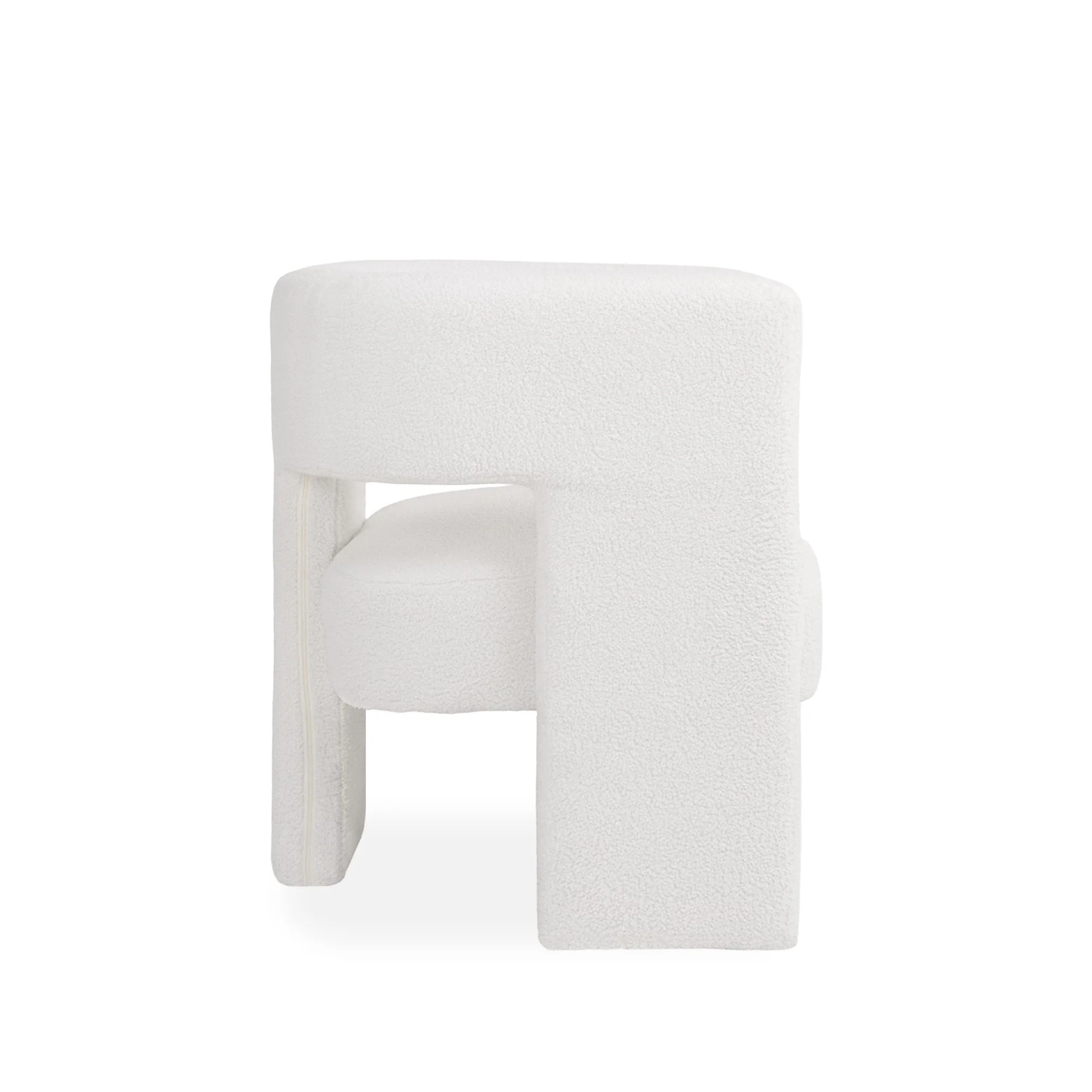 Rivo Boucle Armchair - White - Image 8