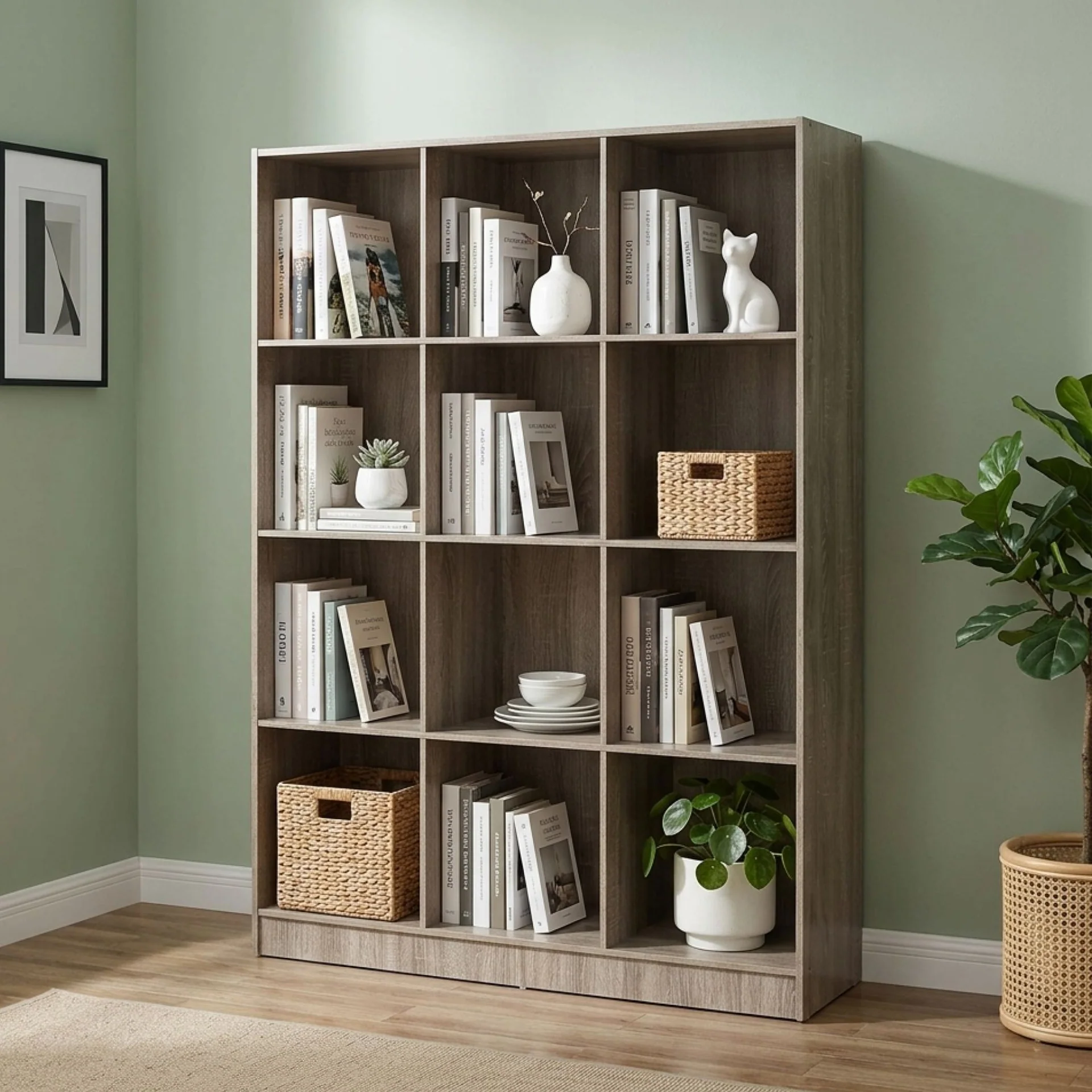 Riwaka Bookshelf Storage Shelf - Sonama Oak - Image 2