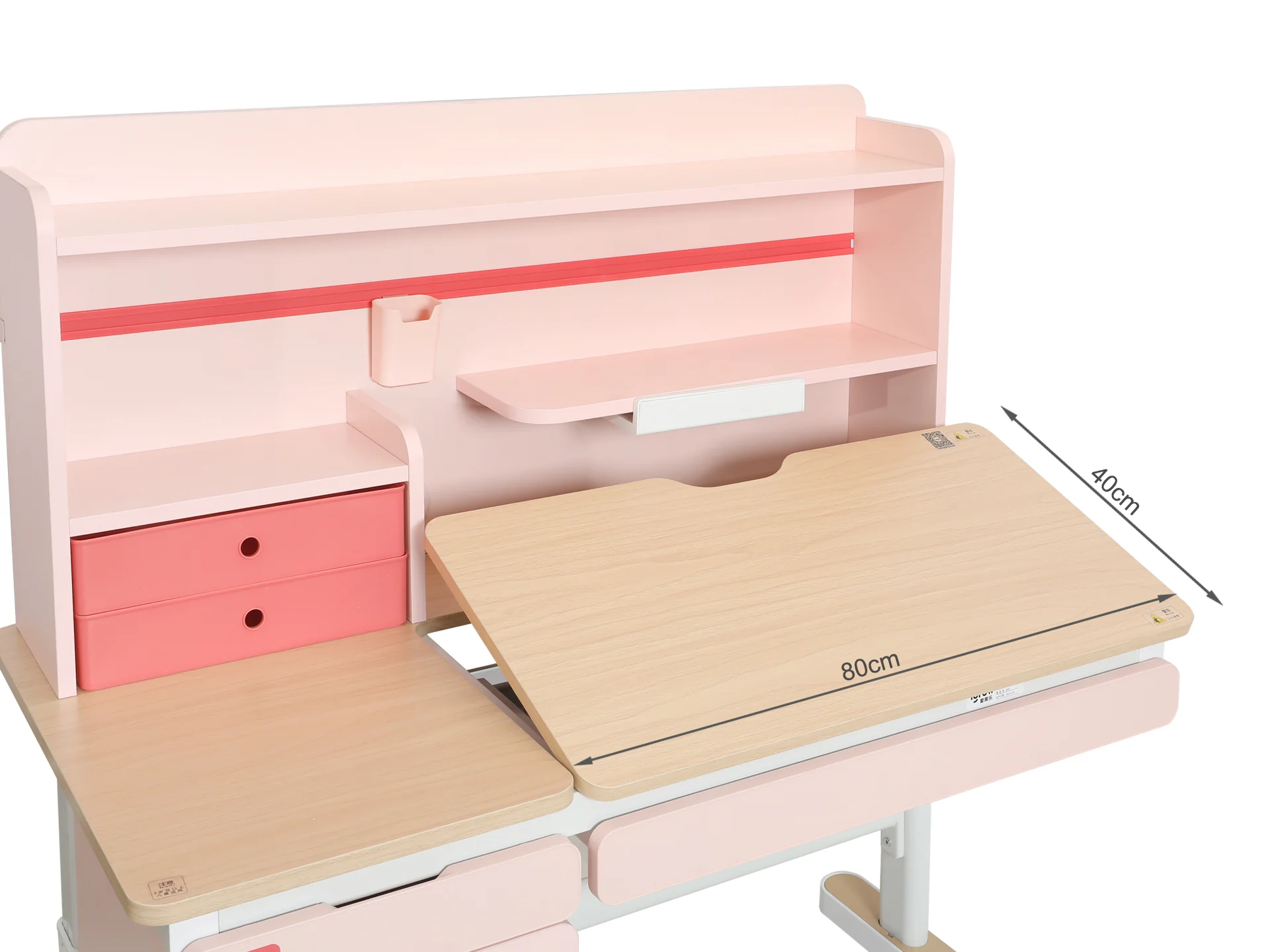 Robin Kids Study Desk and Chair Set - Pink - Image 12