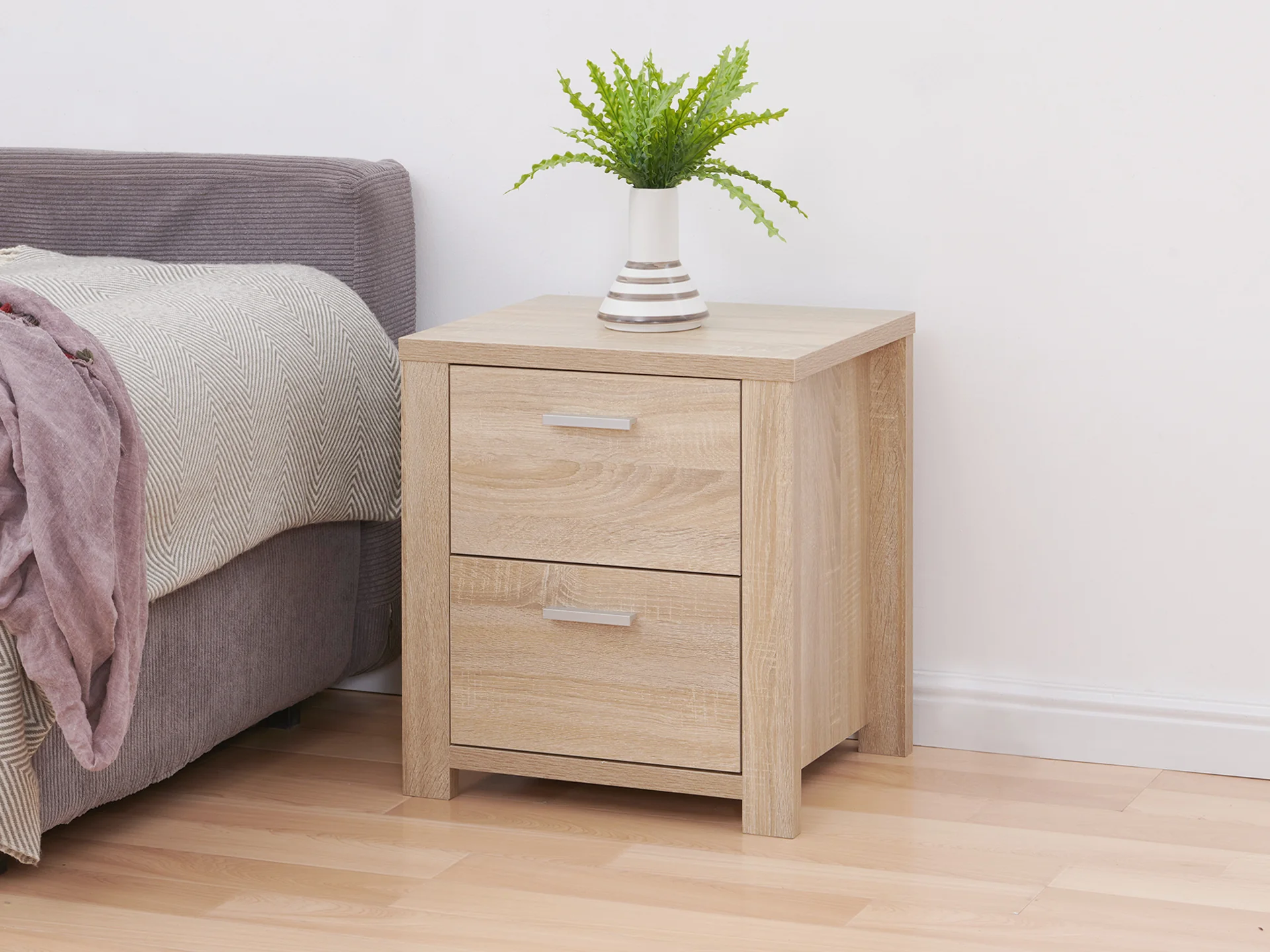 Sagano Bedside Table - Oak - Image 3