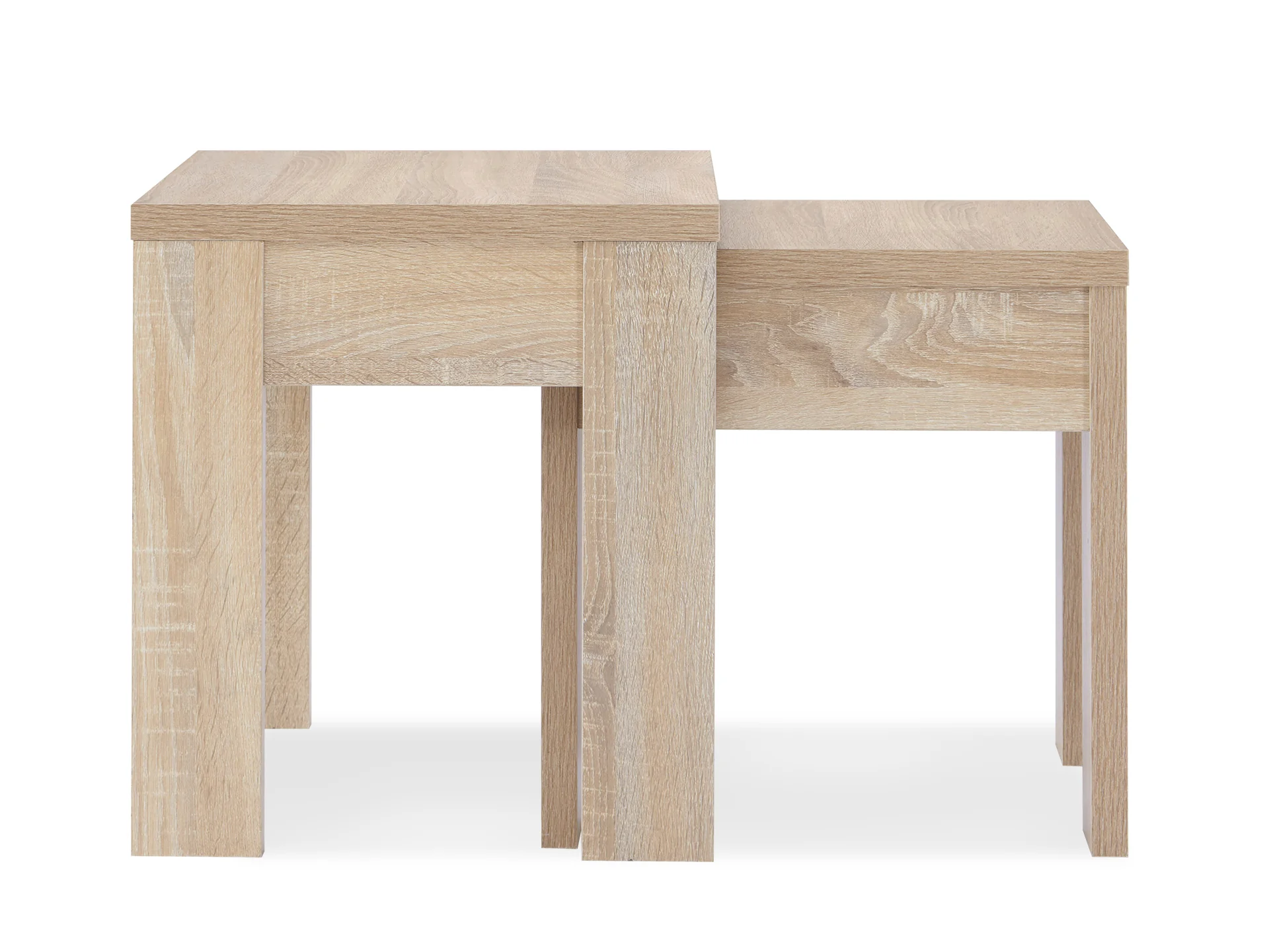 Sagano Wooden Nesting Coffee Table - Set of 2 - Oak - Image 4