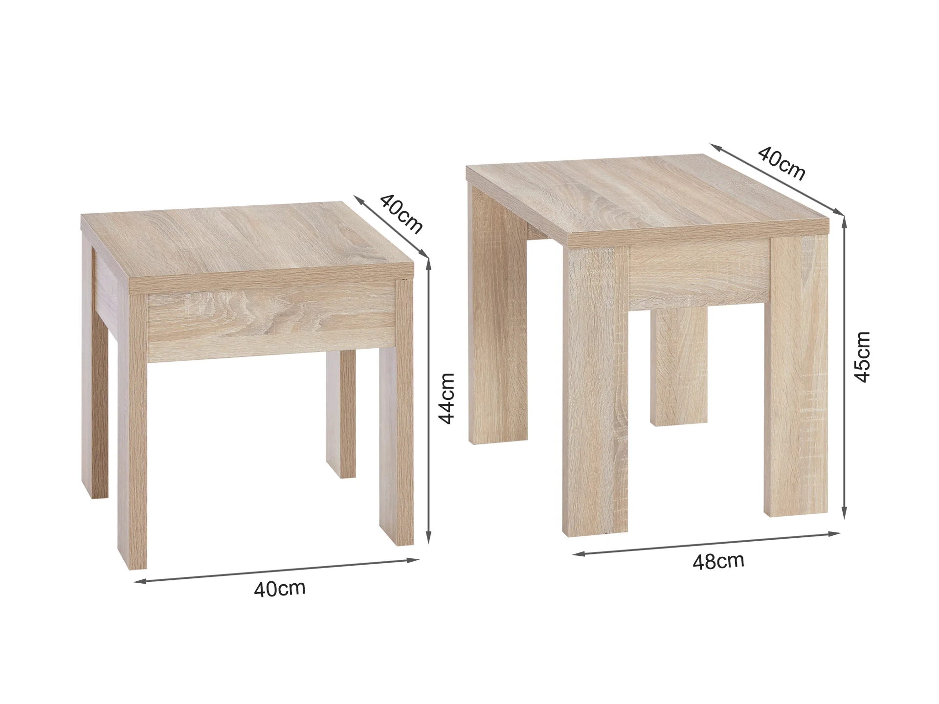 Sagano Wooden Nesting Coffee Table - Set of 2 - Oak - Image 9