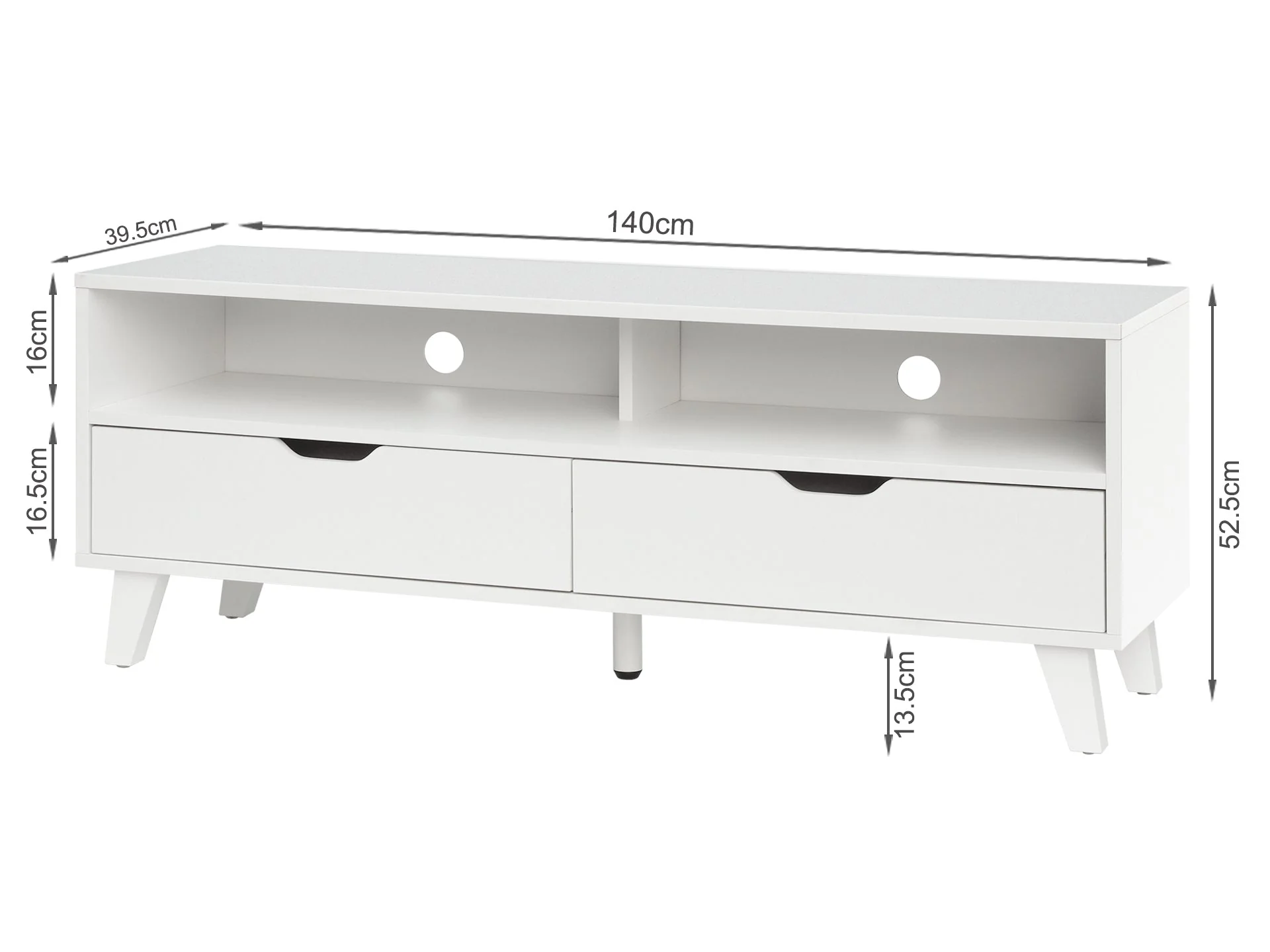 Schertz 1.4m Entertainment Unit - White - Image 8