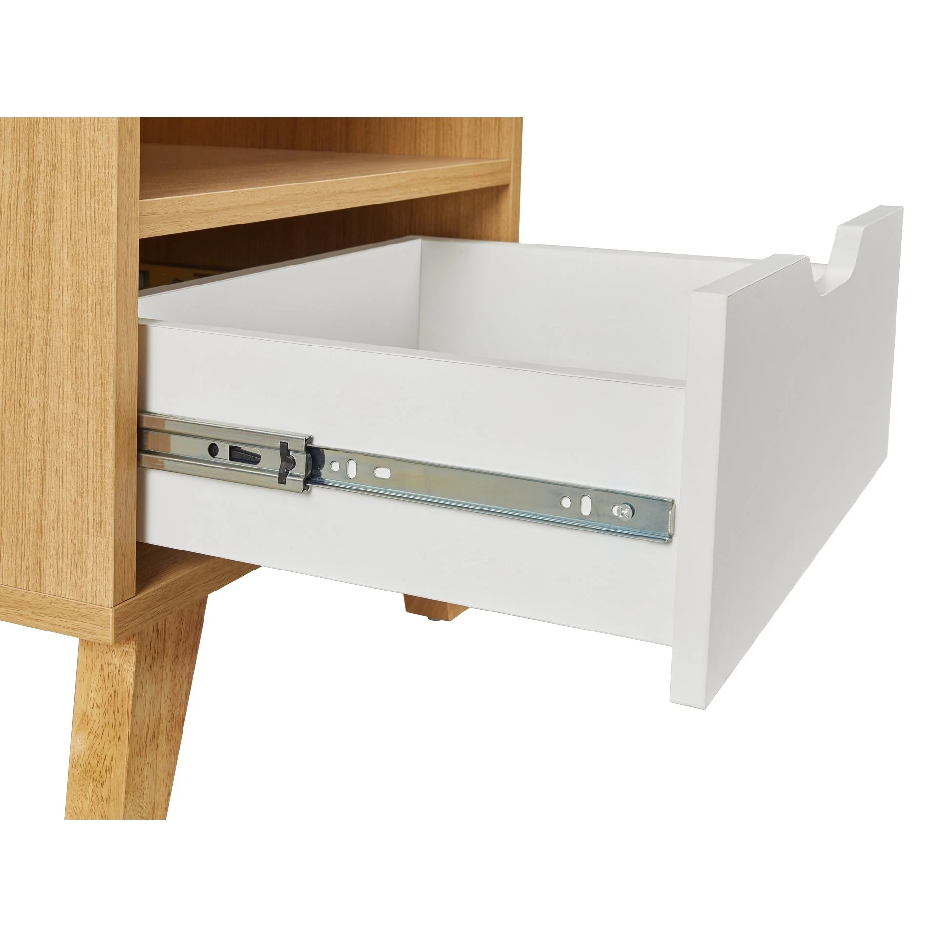 Schertz Wooden Bedside Table - Oak - Image 5