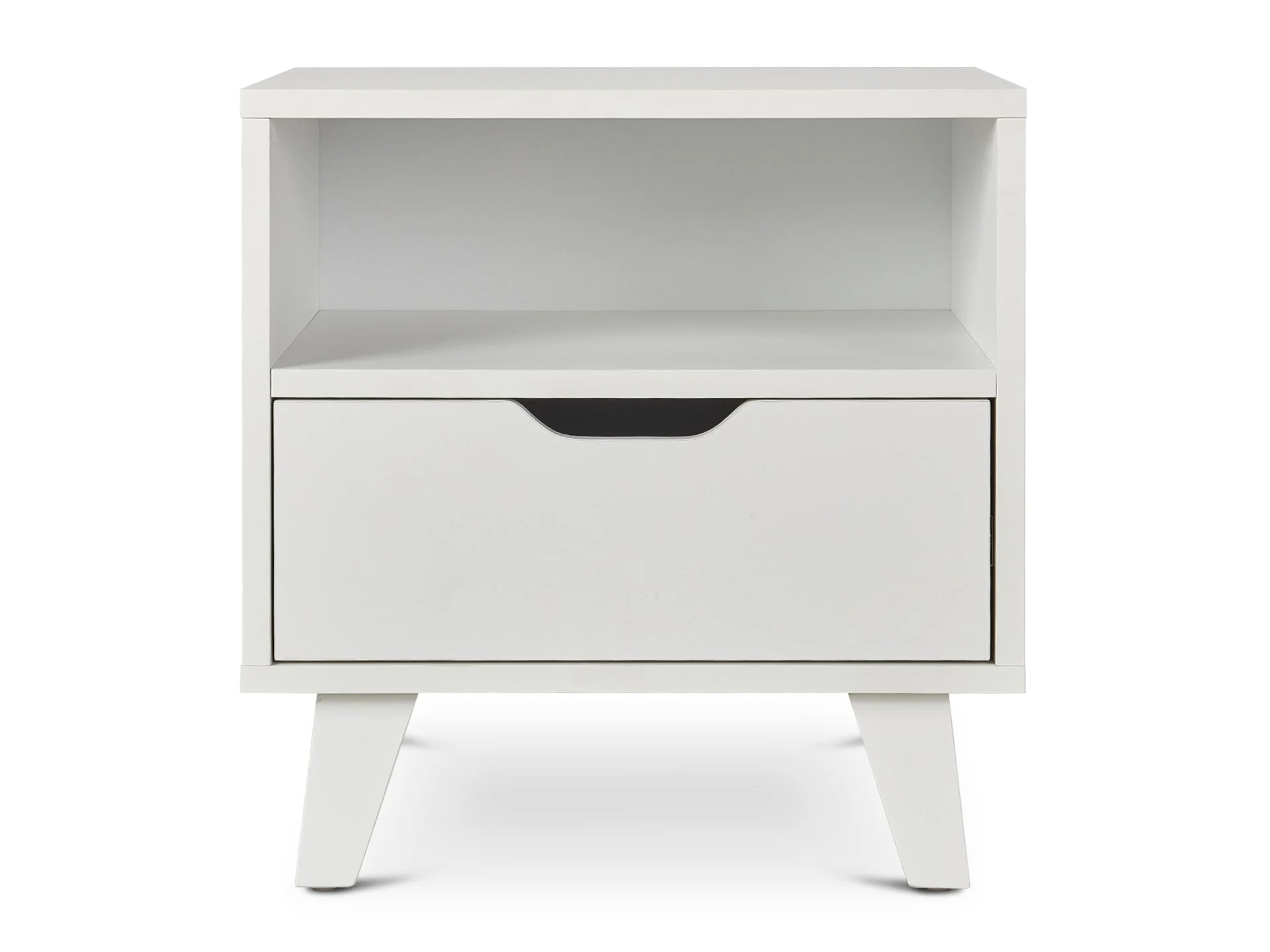 Schertz Wooden Bedside Table - White - Image 3