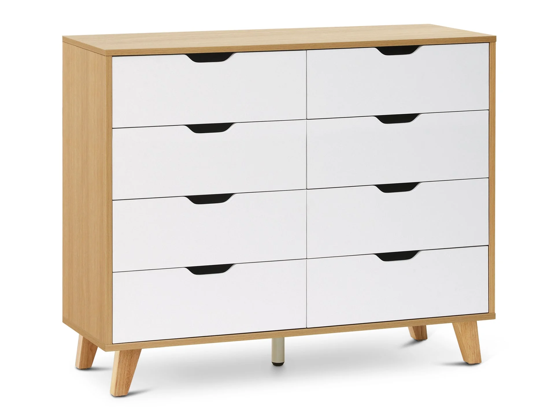 SCHERTZ Wooden Low Boy 8 Drawers - OAK - Image 2
