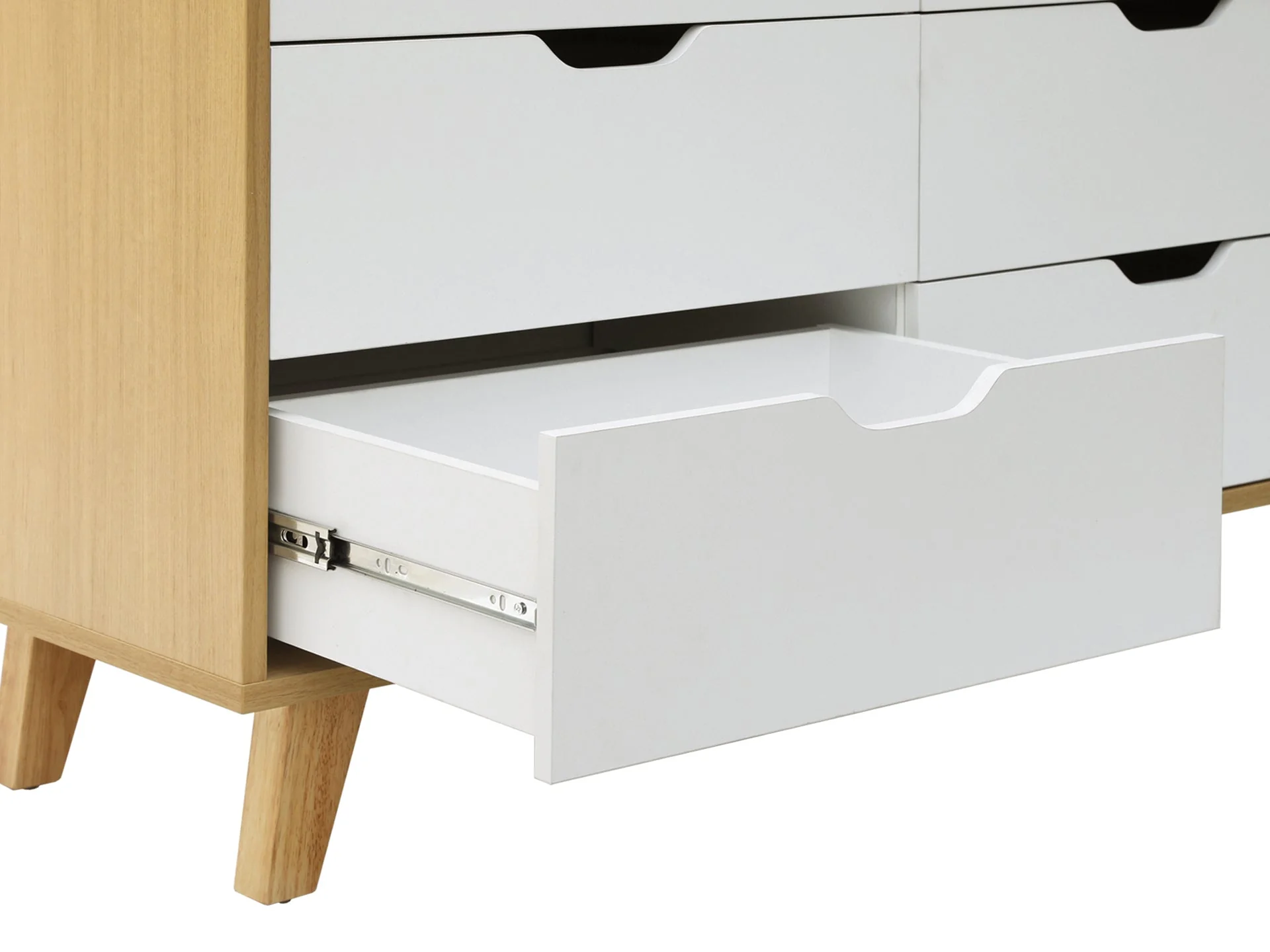 SCHERTZ Wooden Low Boy 8 Drawers - OAK - Image 5