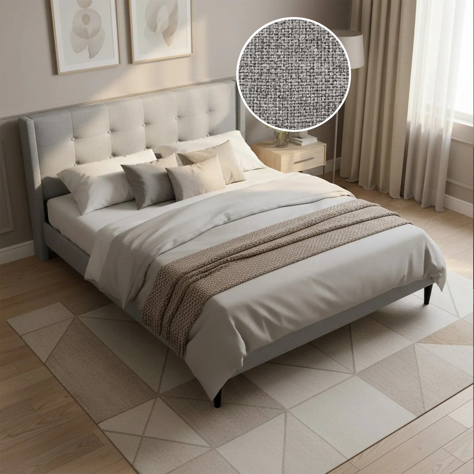 Sealy Queen Bed Frame - Silver - Image 2