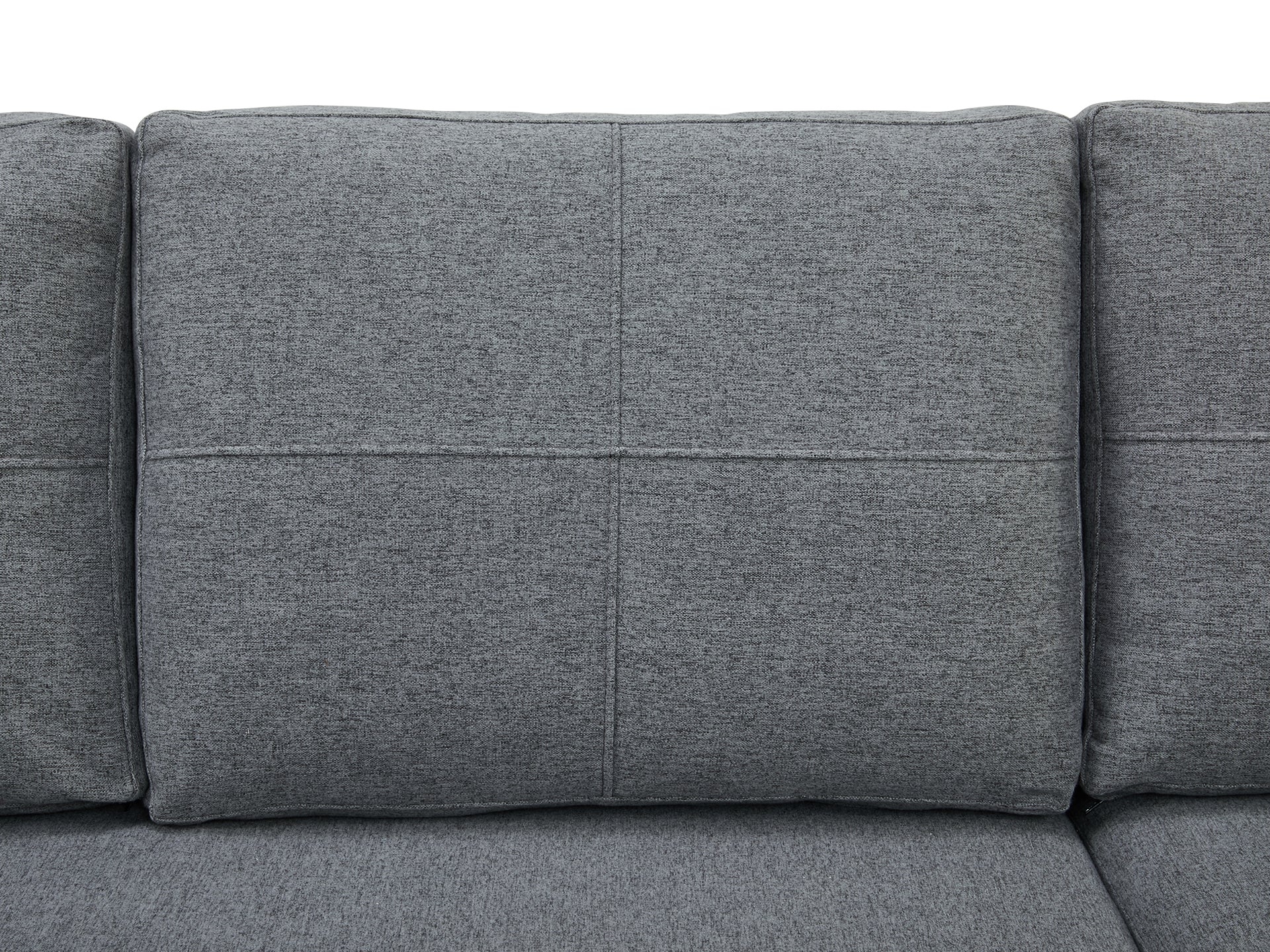 Seattle 3 Seater Sofa with Chaise - Dark Grey - Image 7
