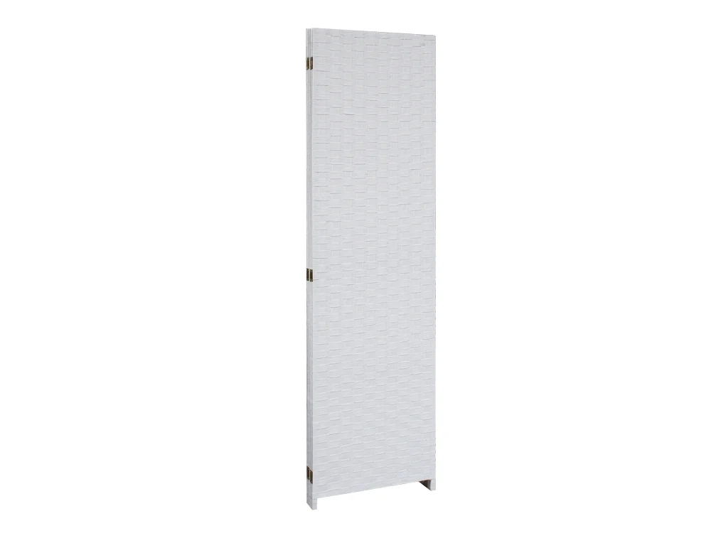 SEFTON 1.8M Rattan Room Divider Screen 4 Panels - WHITE - Image 2