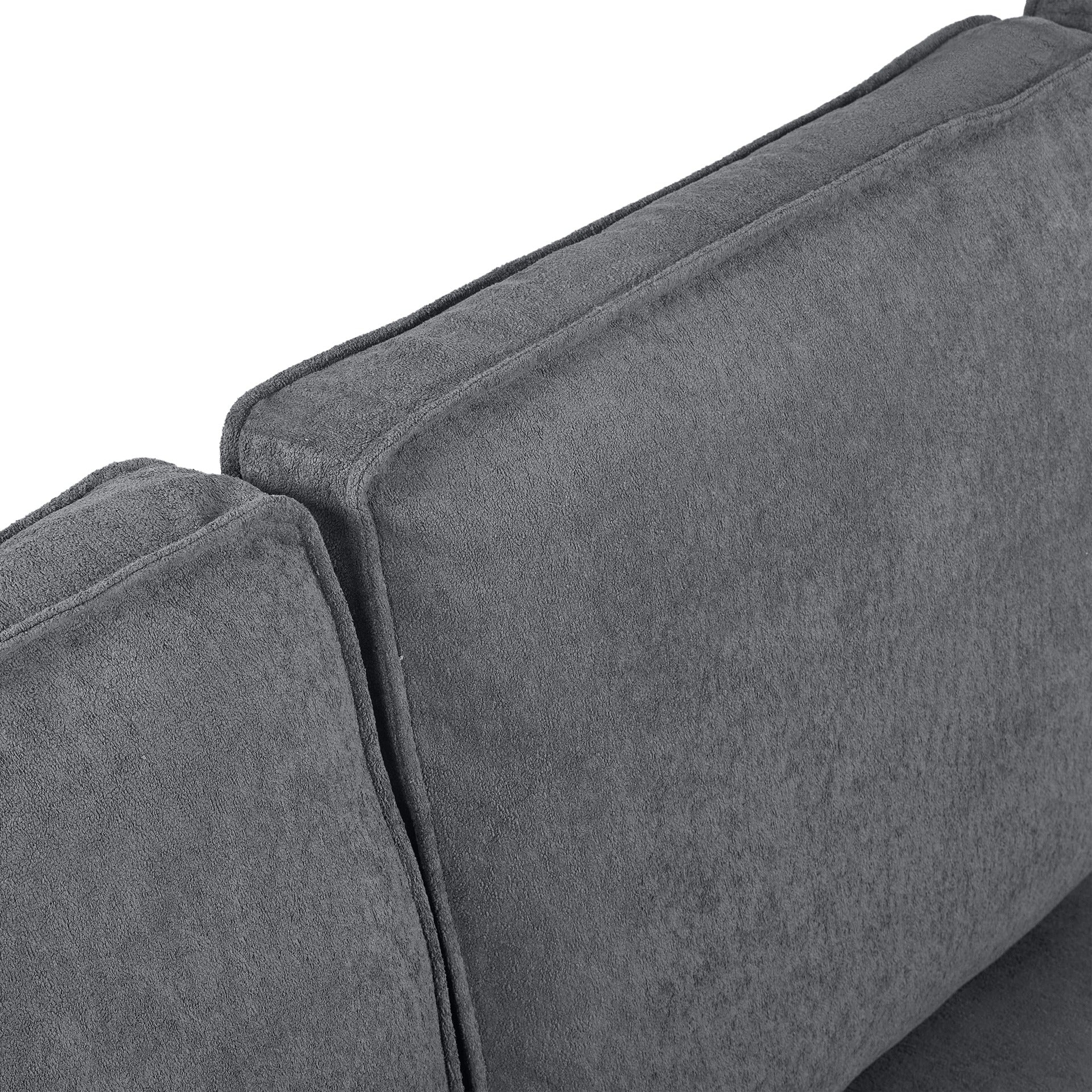 Serene 3 Seater Sofa - Dark Grey - Image 10