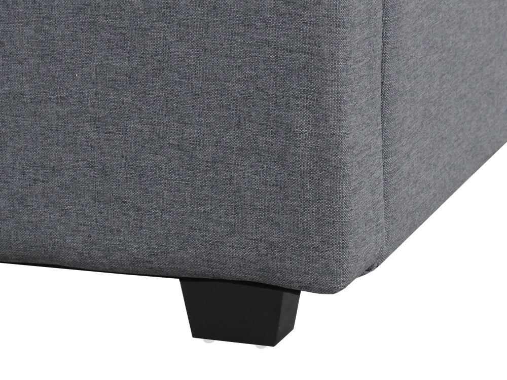 SHASTA Fabric Slat Bed with Headboard - KING - Image 9