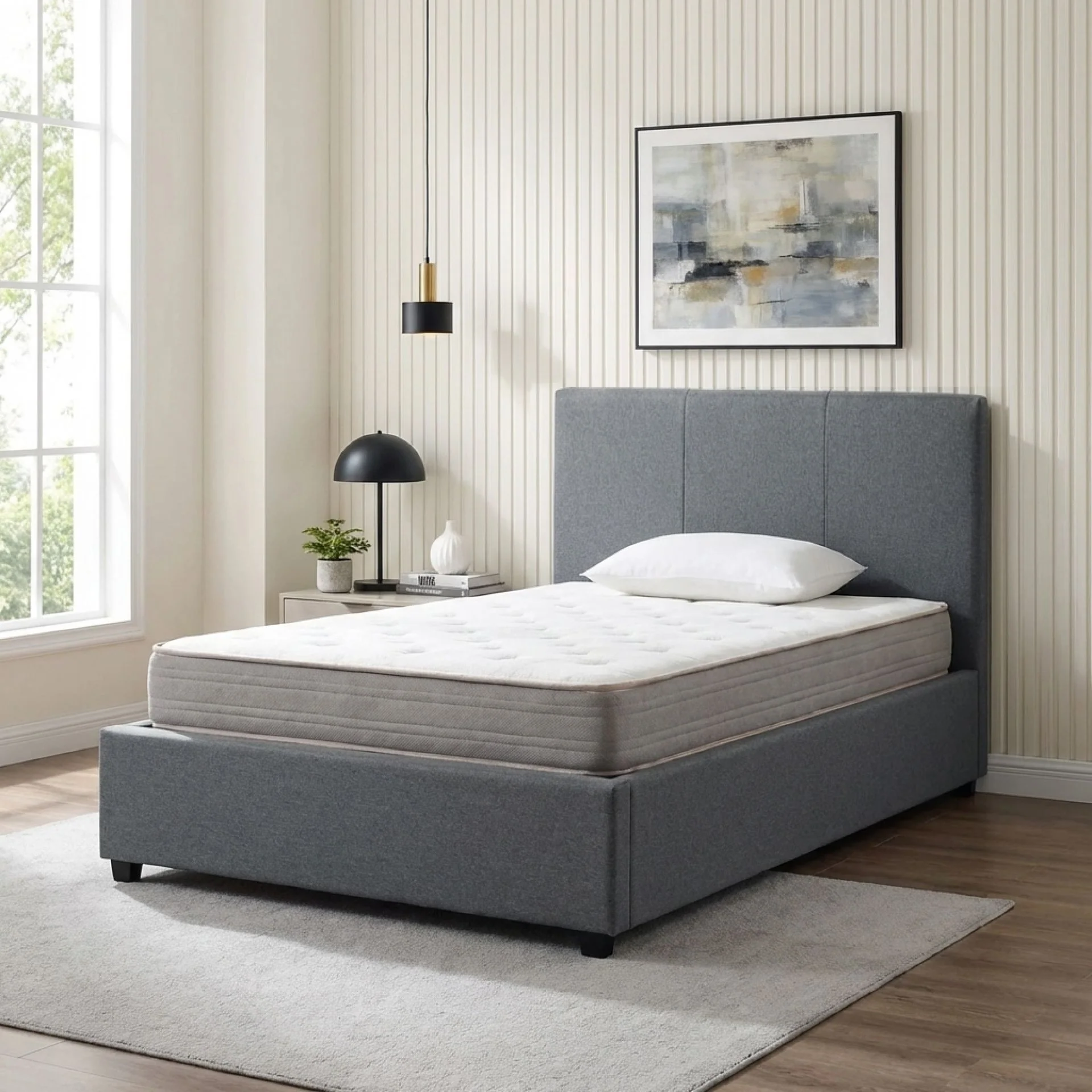 Shasta King Single Bed Frame - Dark Grey - Image 3