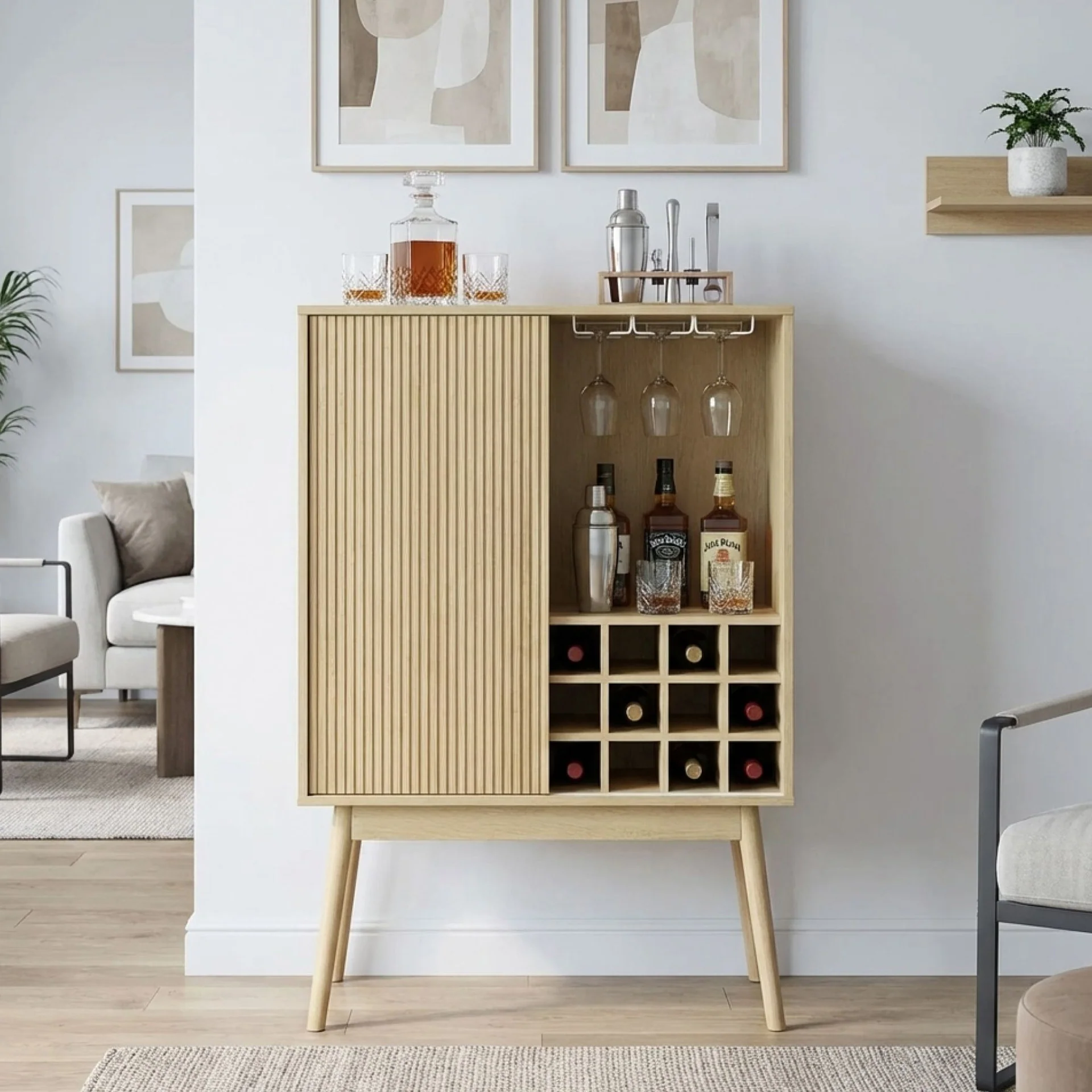 Shawnee 2 Door Storage Cabinet - Oak - Image 5