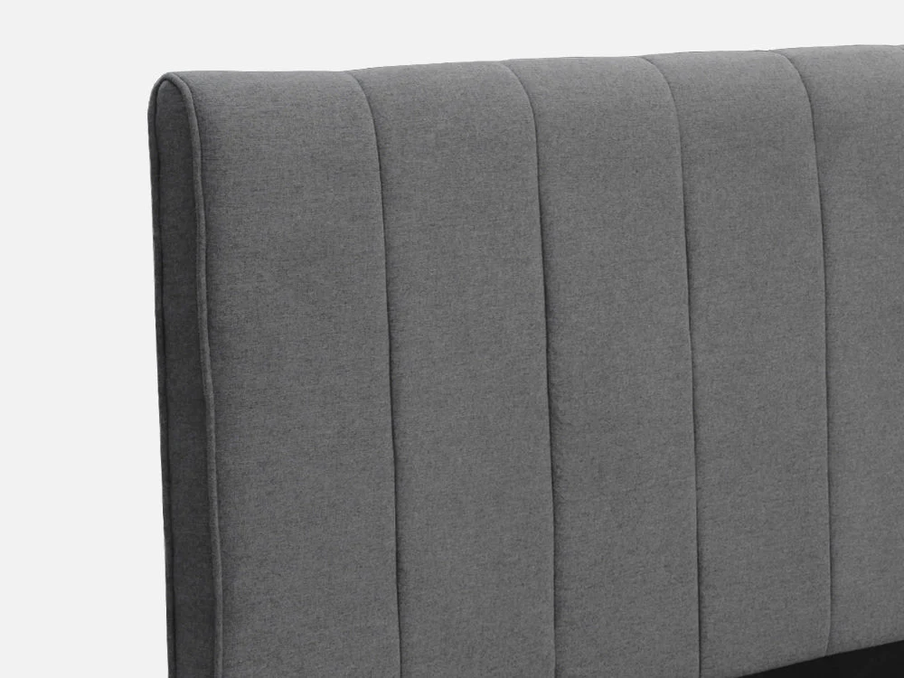 SIERRA Fabric Slat Bed with Headboard - KING - Image 7