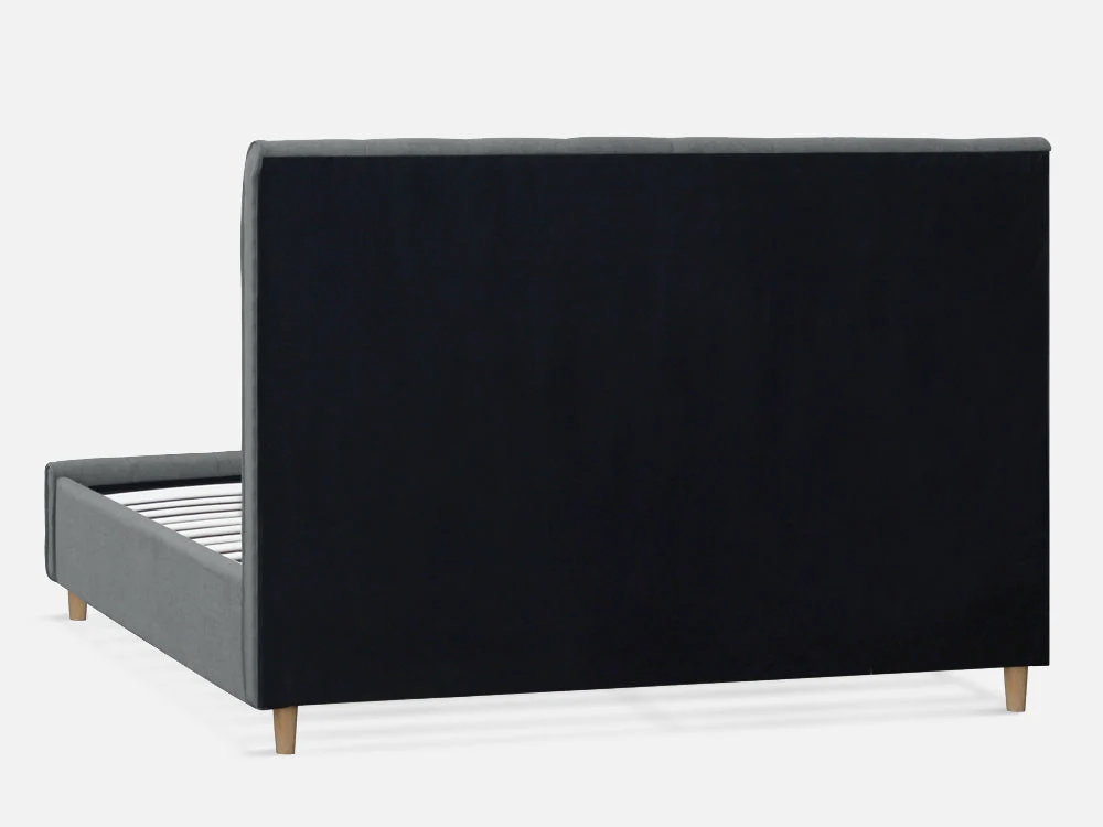 SIERRA Fabric Slat Bed with Headboard - KING - Image 9