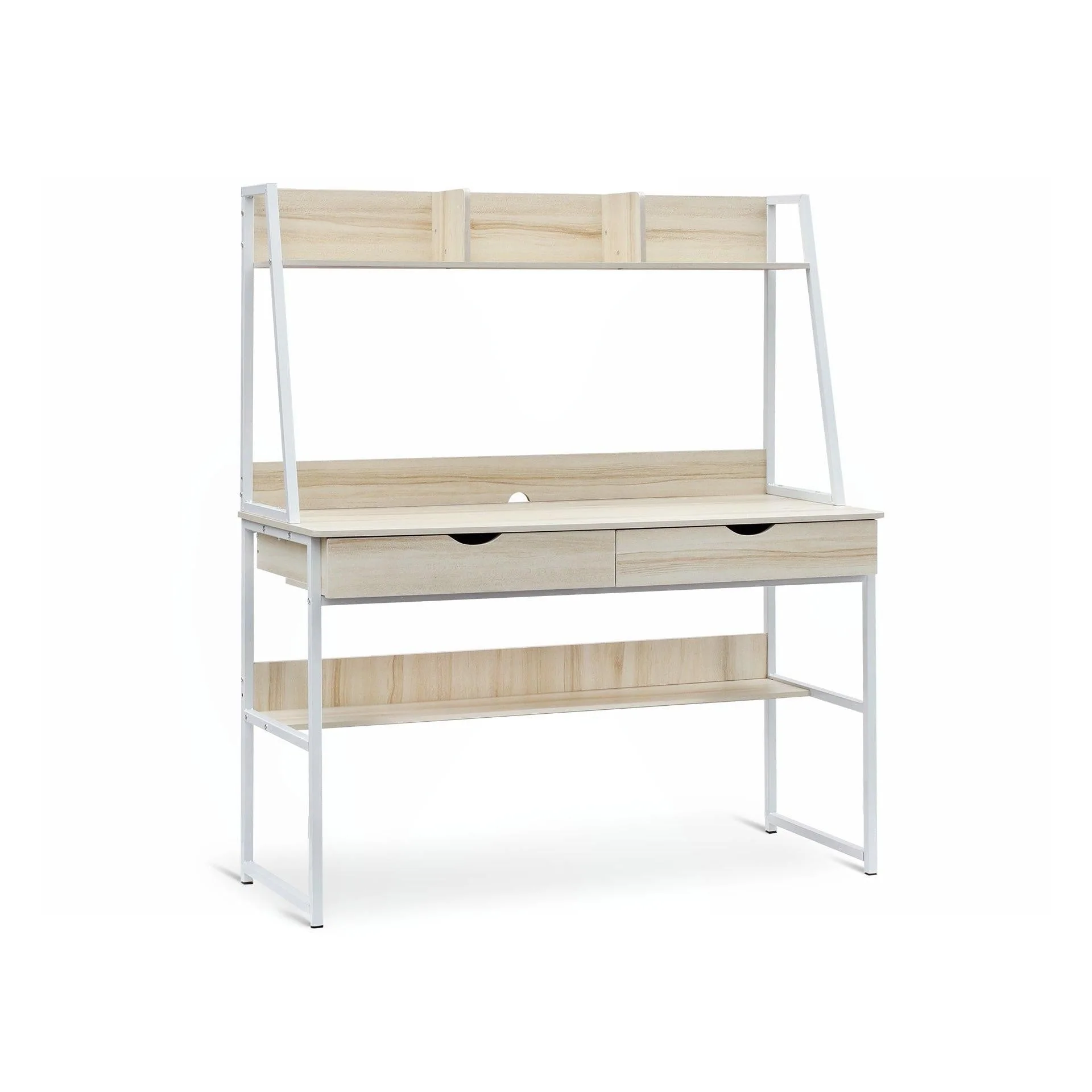 Siya 120cm Computer Desk with Drawers - Oak - Image 8