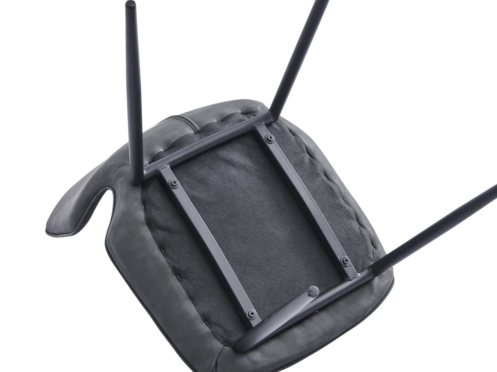 SLOANE 4PCS PU Leather Dining Chair - DARK GREY - Image 10