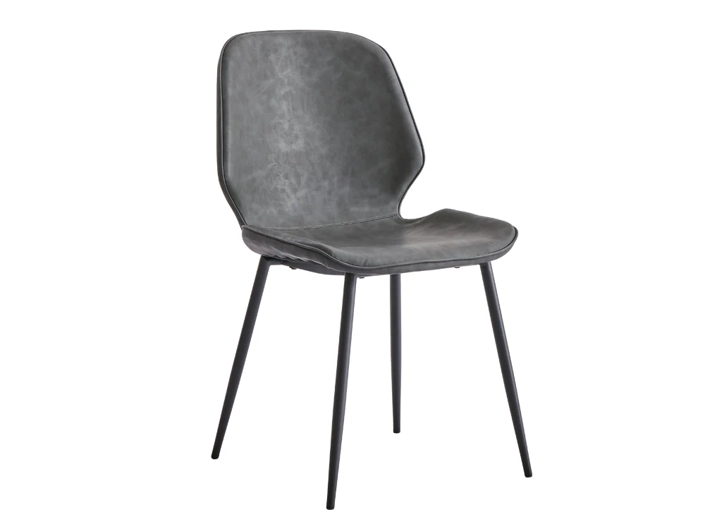 SLOANE 4PCS PU Leather Dining Chair - DARK GREY - Image 6