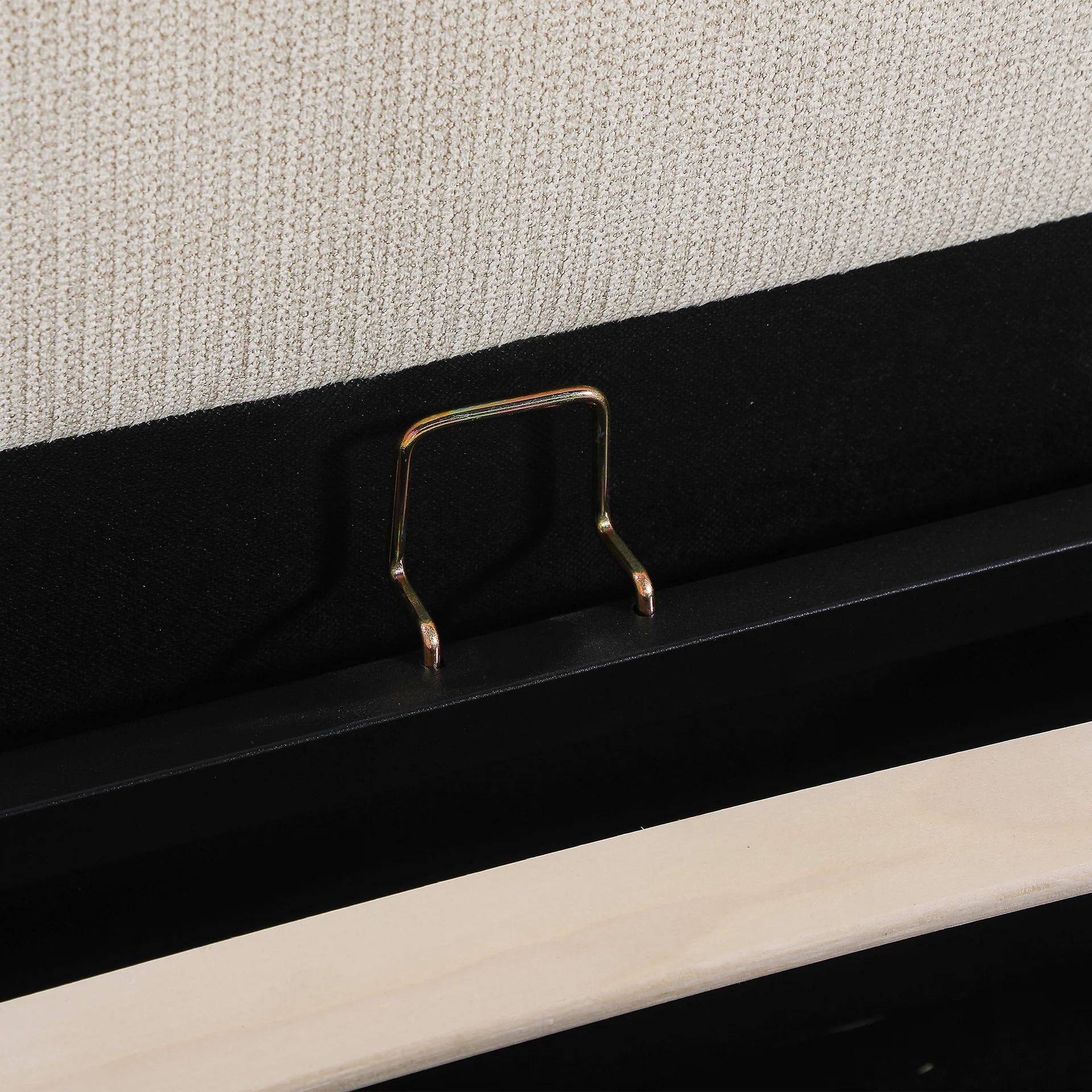 Sorell Super King Gas Lift Bed Frame - Beige - Image 11