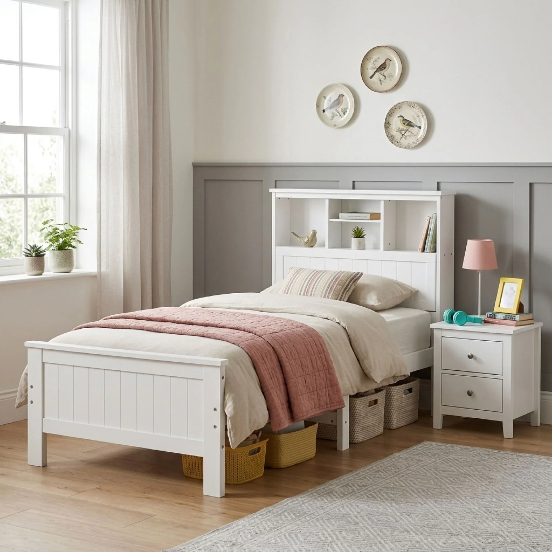 Sprout Single Wooden Bed Frame - White - Image 2