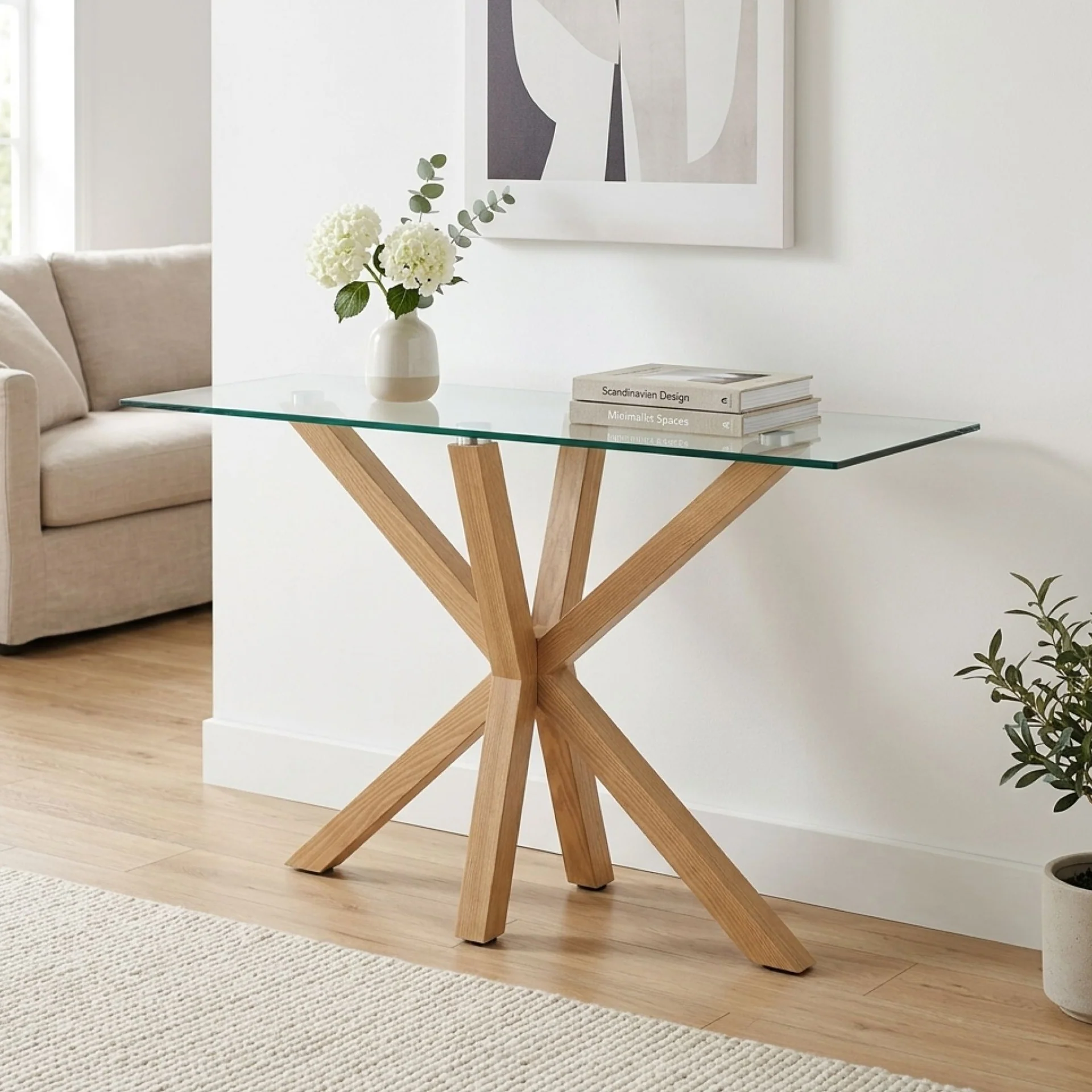 Stelvia Console Table 120x40cm - Light Oak - Image 4